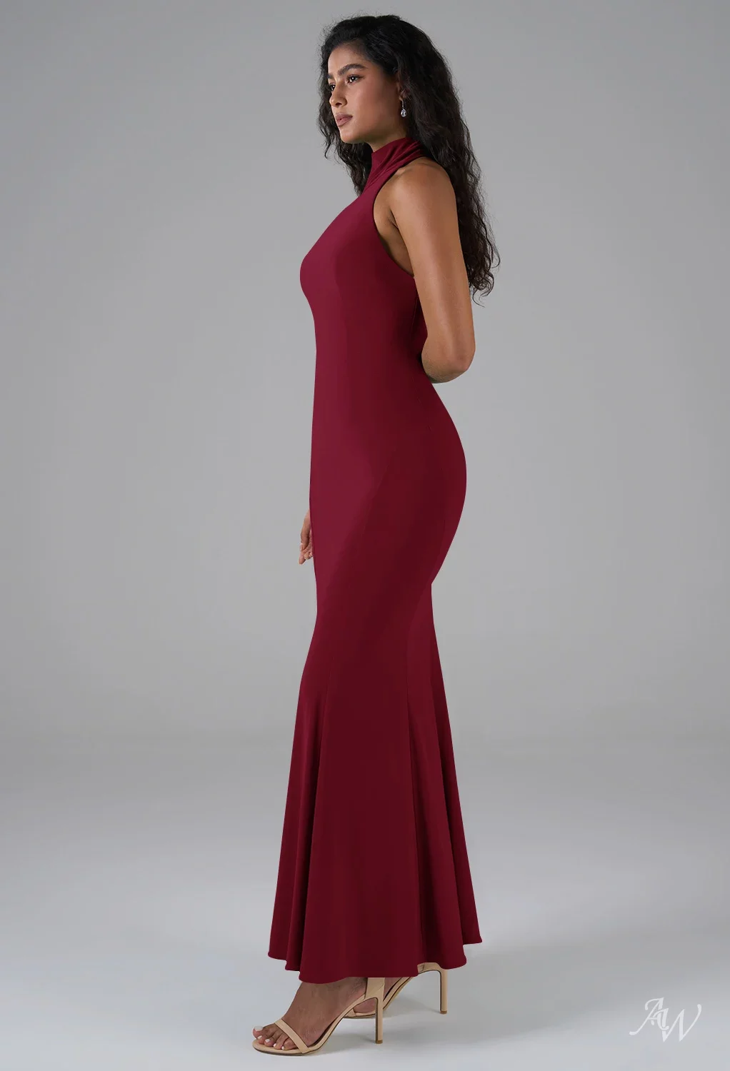 red and gray bridesmaid dresses Cap Shoulder Pleat Mermaid Dark Gray Bridesmaid Dresses Wedding Party Dresses