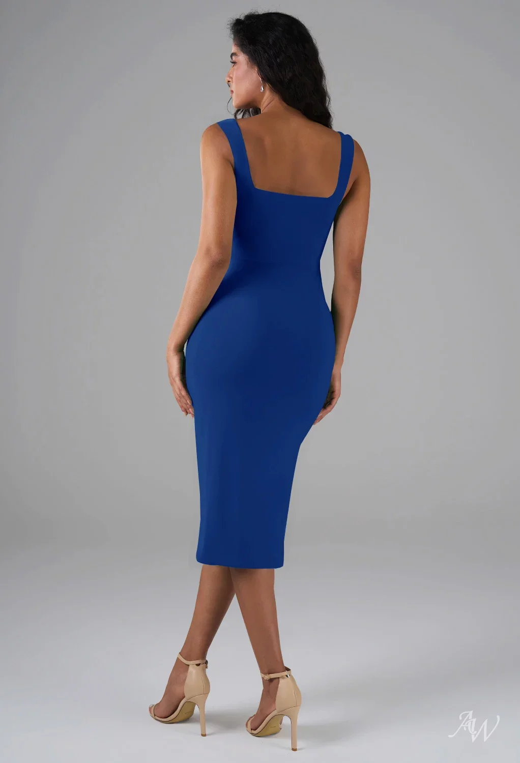 blue floral spring dress Sparkly Sheath Spaghetti Straps Royal Blue Short Homecoming Dress with  Beading main image 0