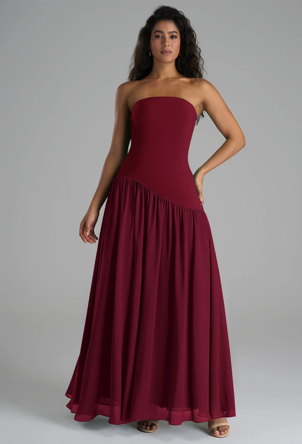 AW Leonore Burgundy  Wedding Guest Dresses