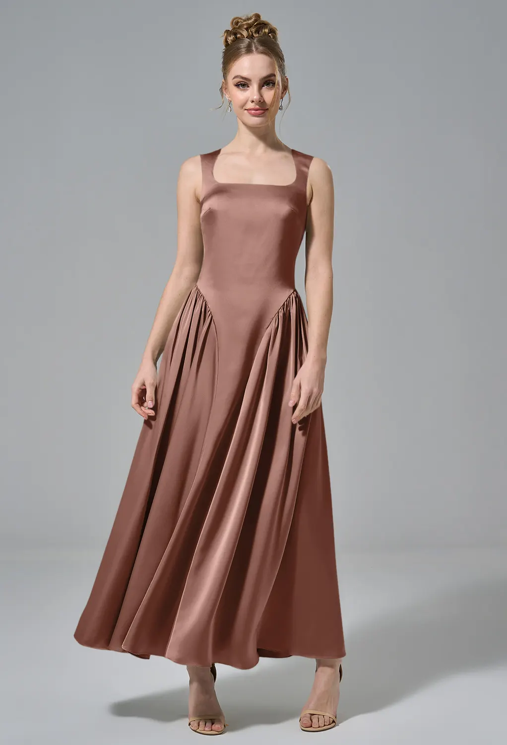 pink summer dresses for women Avec Les Filles Women's Shirred Maxi Dress - Pink