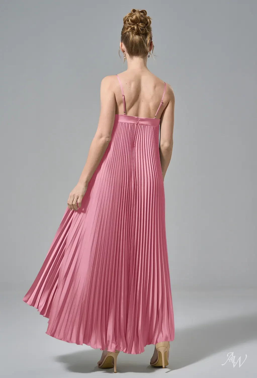 strapless open back dress Kate Satin Custom Maternity Photoshoot Gowns