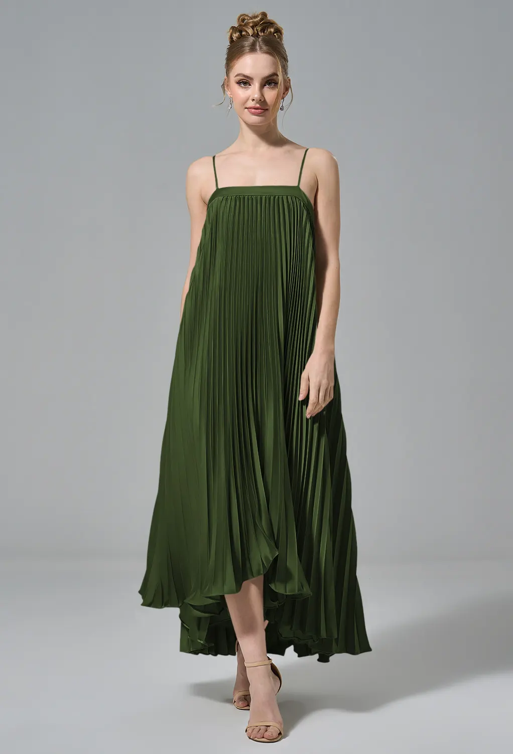Green Olive Summer Wedding Guest Dresses | AW.Bridal