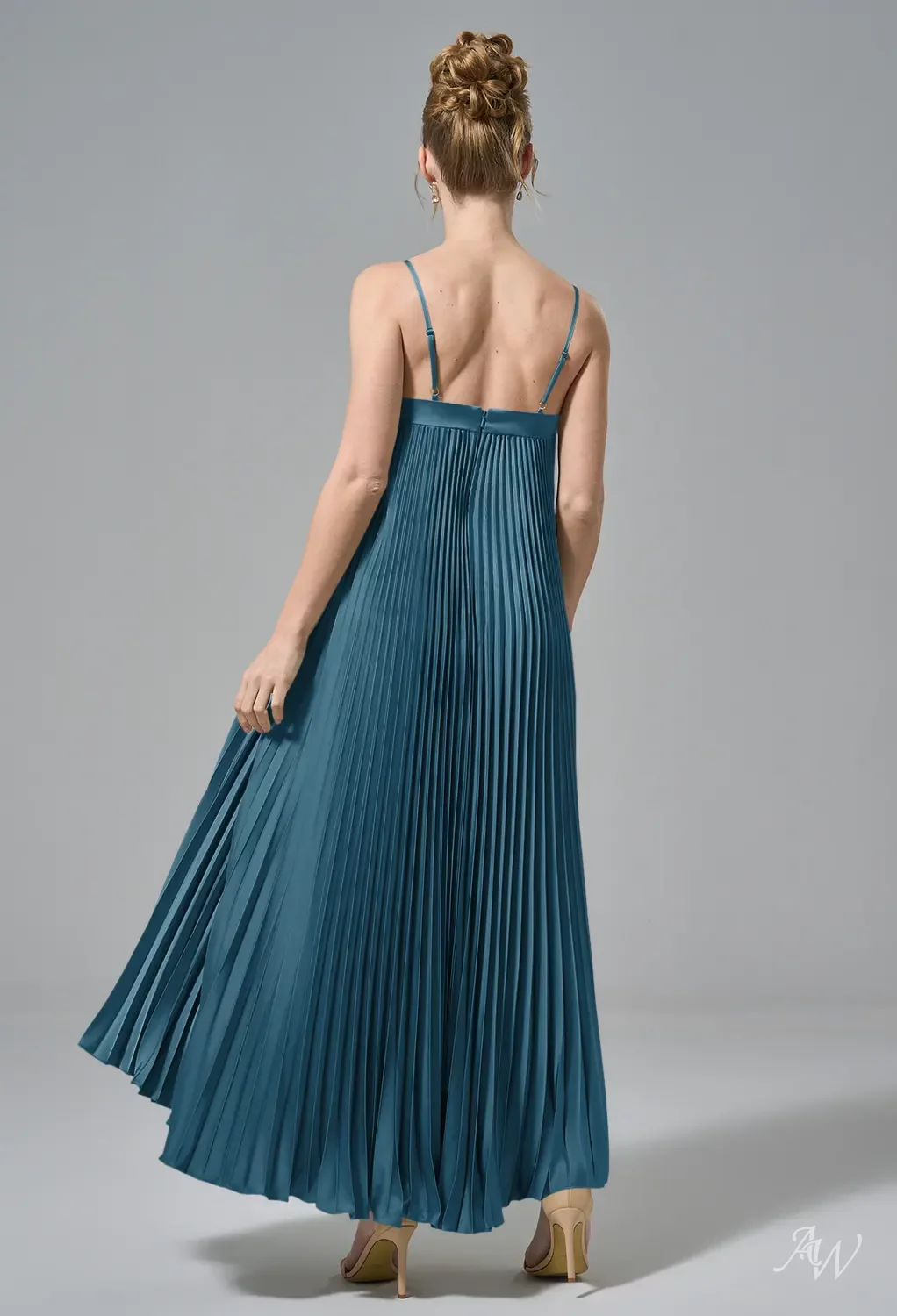ink blue satin dress AW Daria Charmeuse Bridesmaid Dresses lustrous finish that drapes gwbg The Moment Strapless Bandage US Size:00