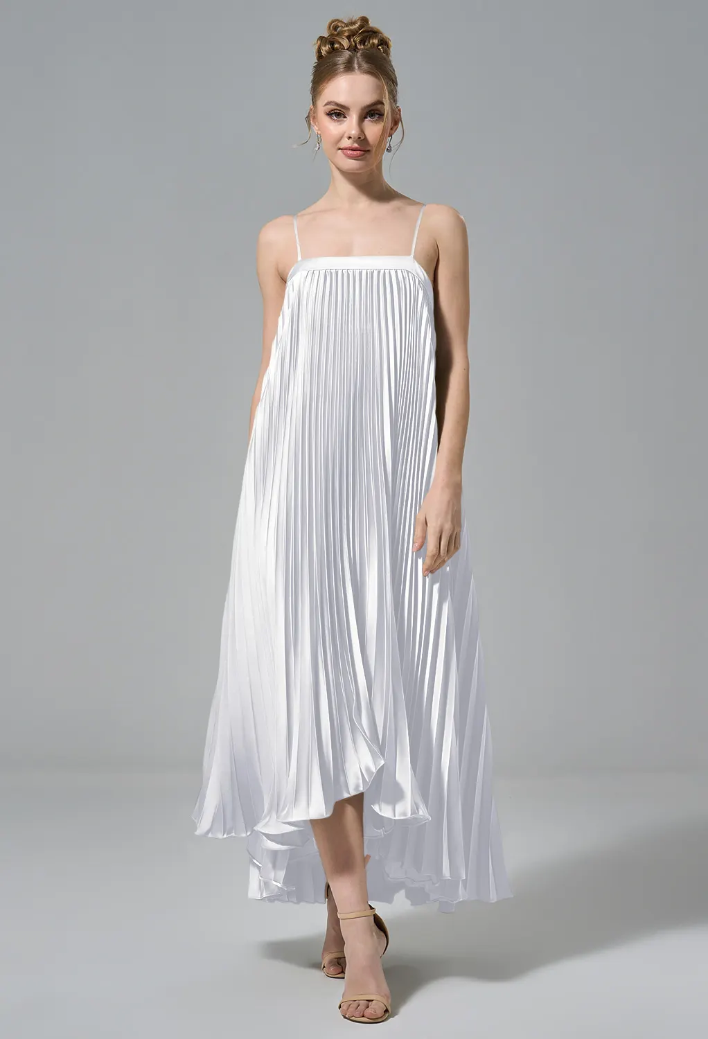 off the shoulder empire waist dresses A-Line Off The Shoulder White Empire Waist Wedding Guest Dress, White / S
