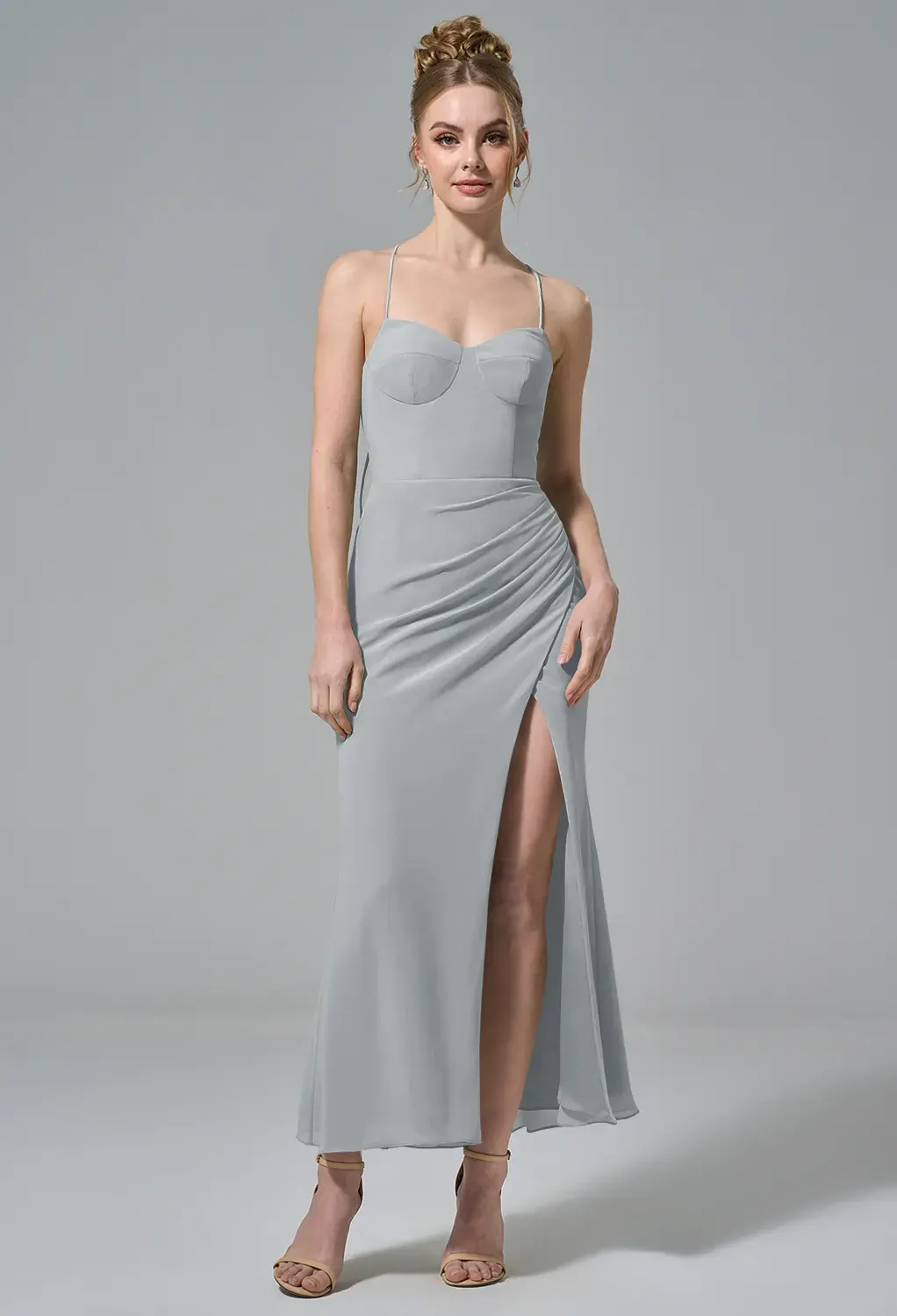dove color bridesmaid dress Long Lace Navy Mother of the Bride Dress – The Dress Outlet