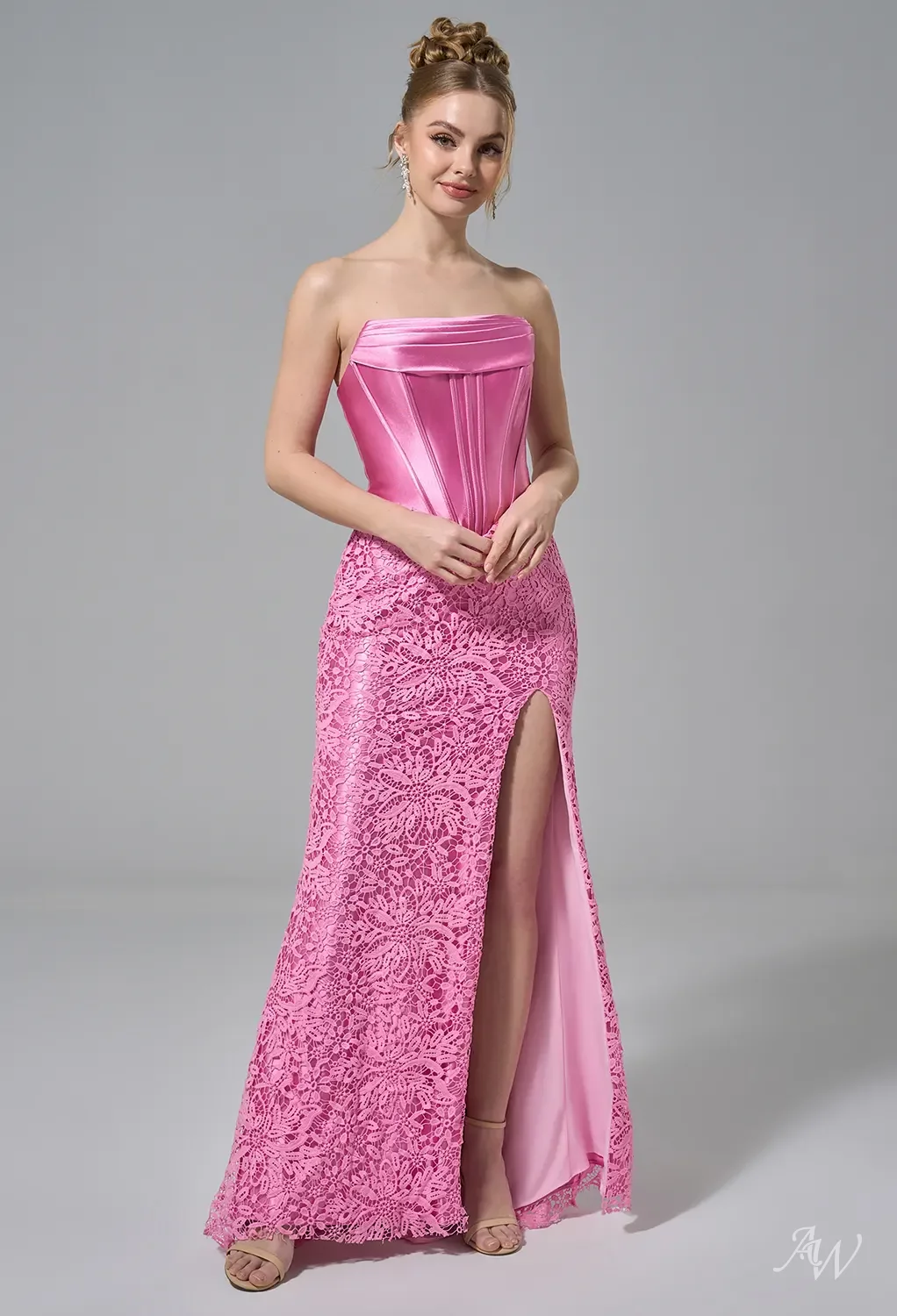 AW Janelle Bubblegum Pink Prom Dresses | AW.Bridal