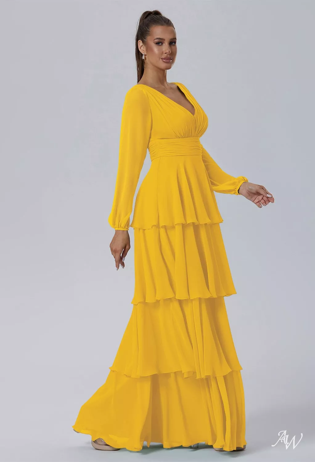 AW Tegan Mustard Yellow Bridesmaid Dresses