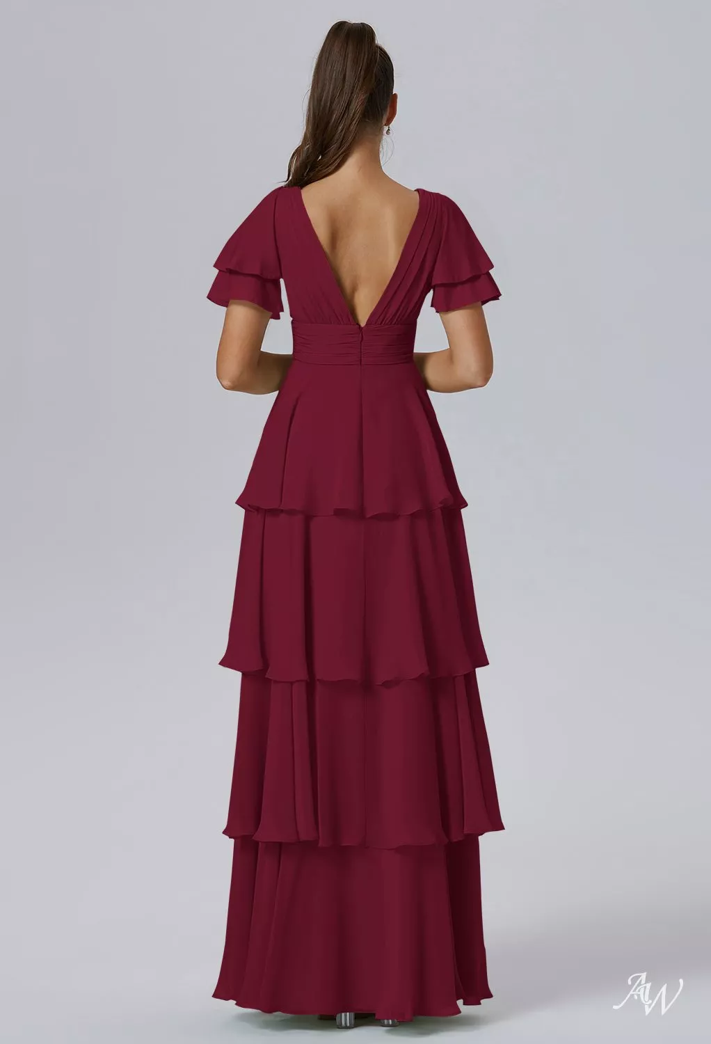a-line bridesmaid dresses A-line Paghetti Straps Chiffon Bridesmaid Dress Cheap Bridesmaid Dress –  SELINADRESS main image 0