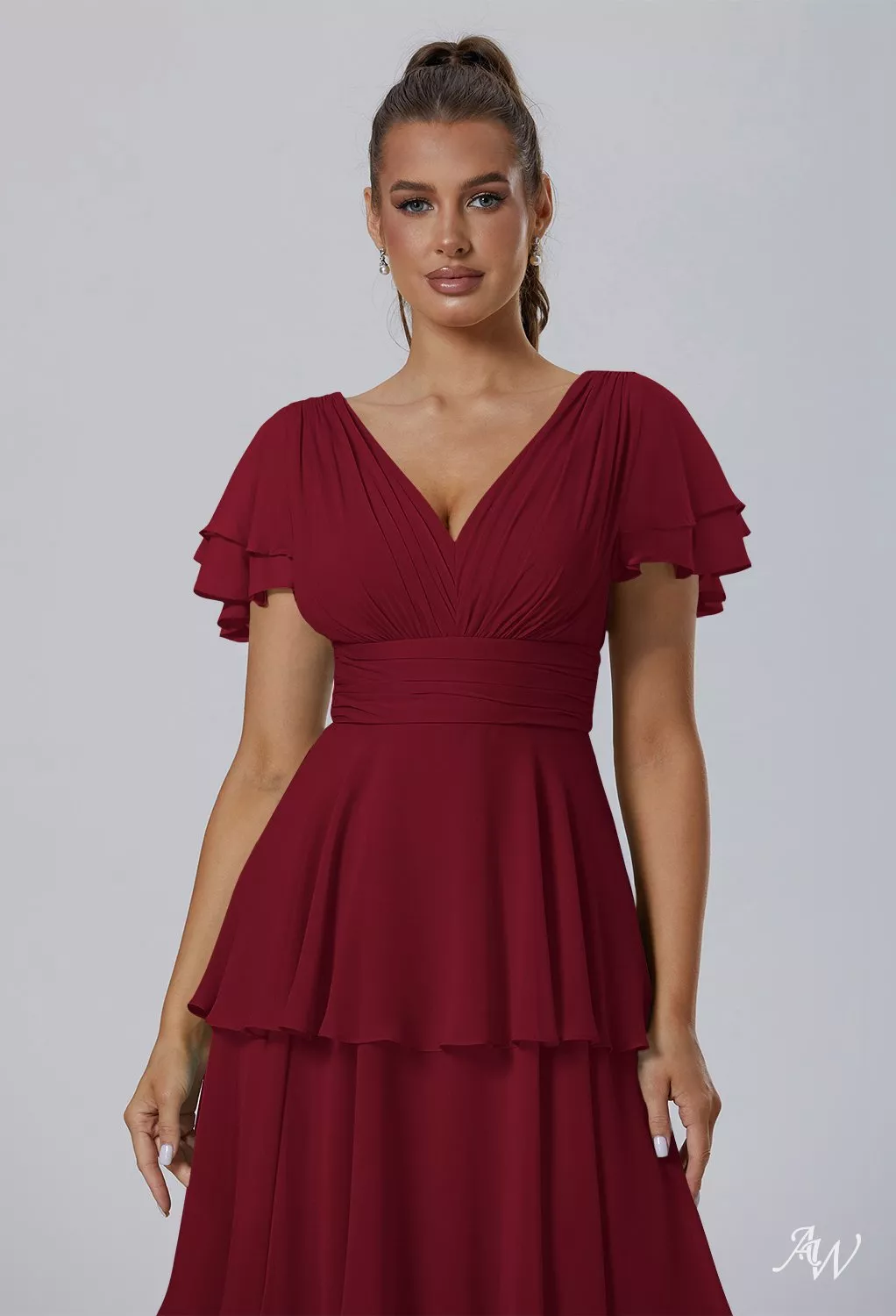 AW Luisa Jester Red Bridesmaid Dresses | AW.Bridal