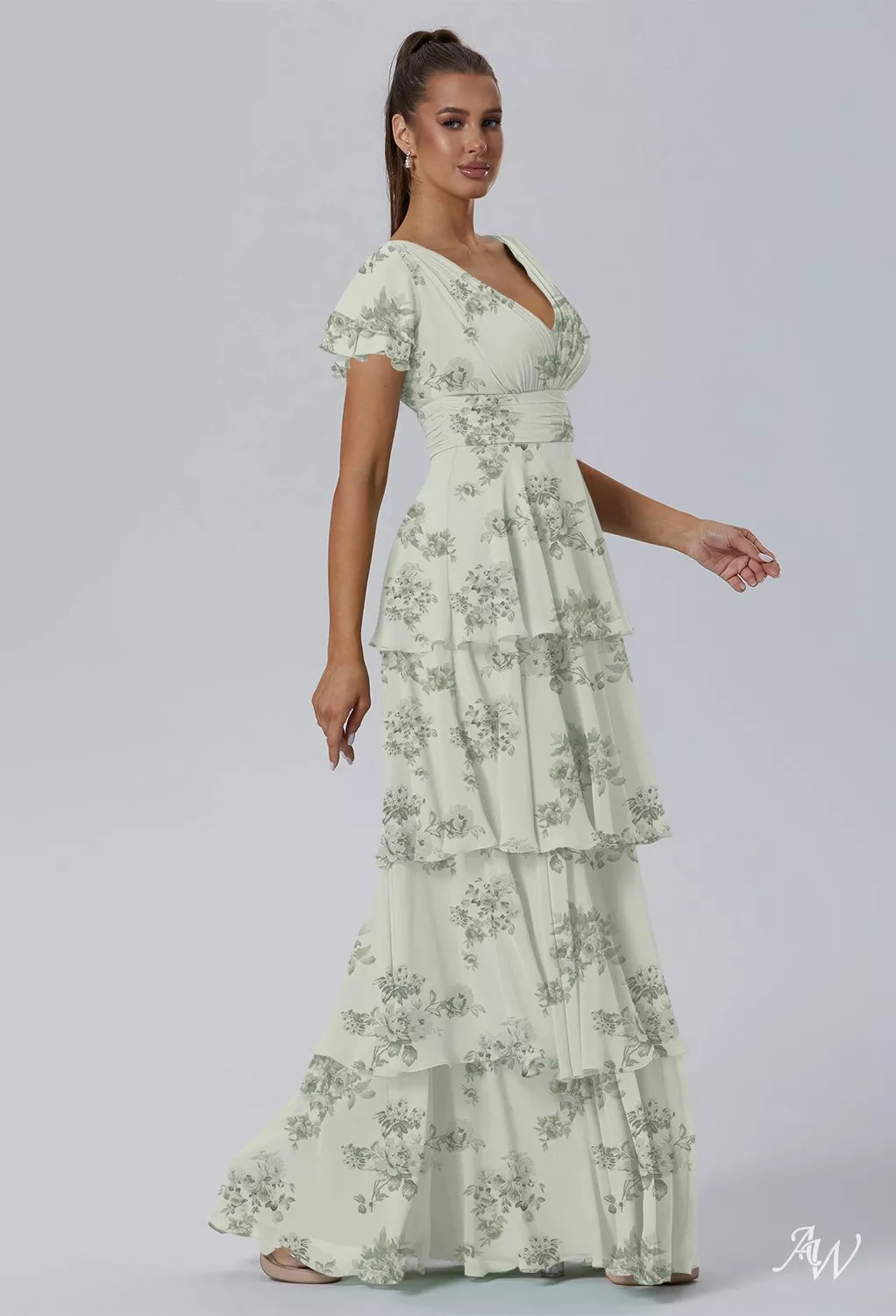 pistachio green bridesmaid dresses 8 dress ideas Our sleek KissProm Short Sleeve V-Neck A-Line