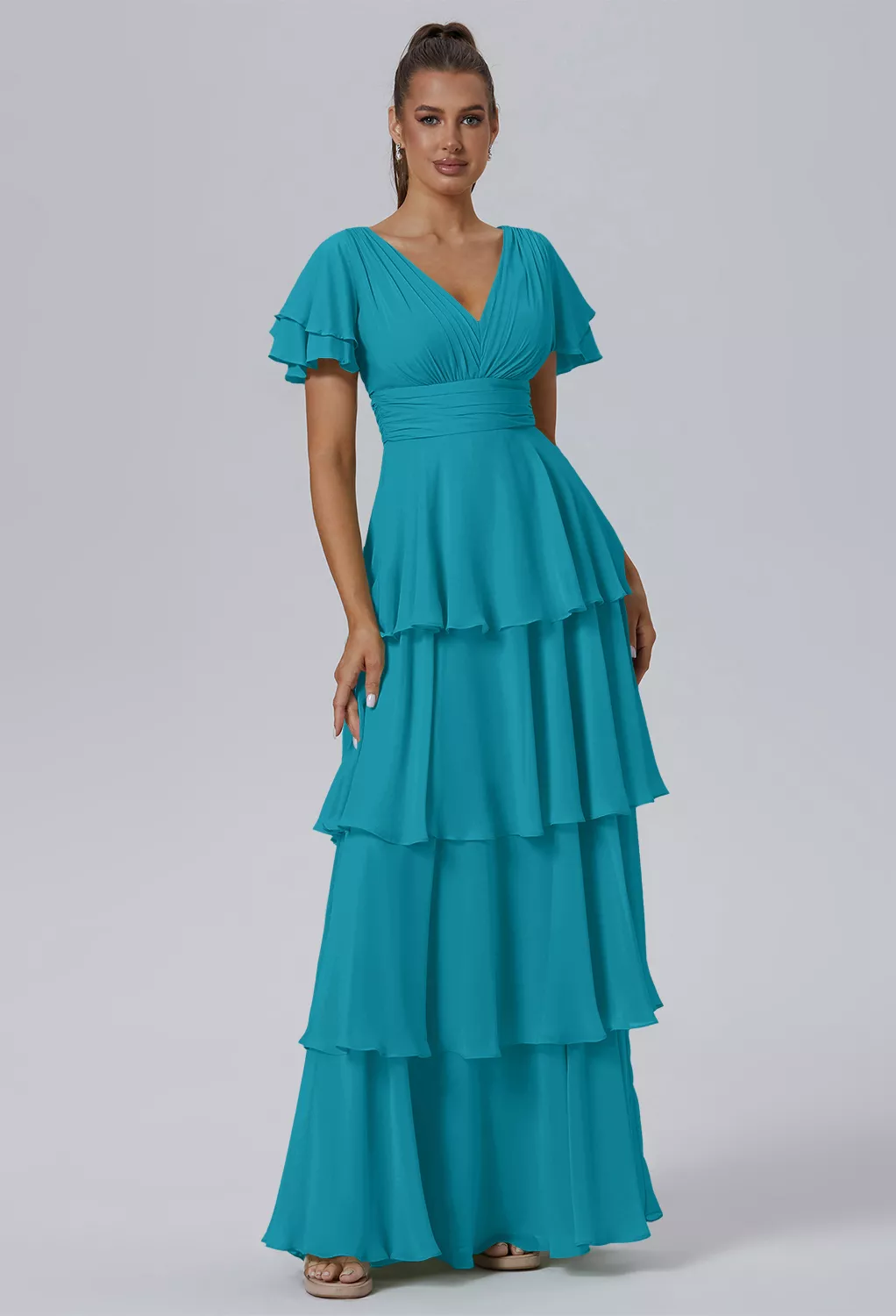 aqua bridesmaid dresses with sleeves Amazon.com: Fanciest Cold Shoulder Chiffon Aqua Bridesmaid Dresses Long  Empire Waist Wedding Party Dress with Sleeves for Women Formal Dress Aqua  US0 : Clothing, Shoes & Jewelry