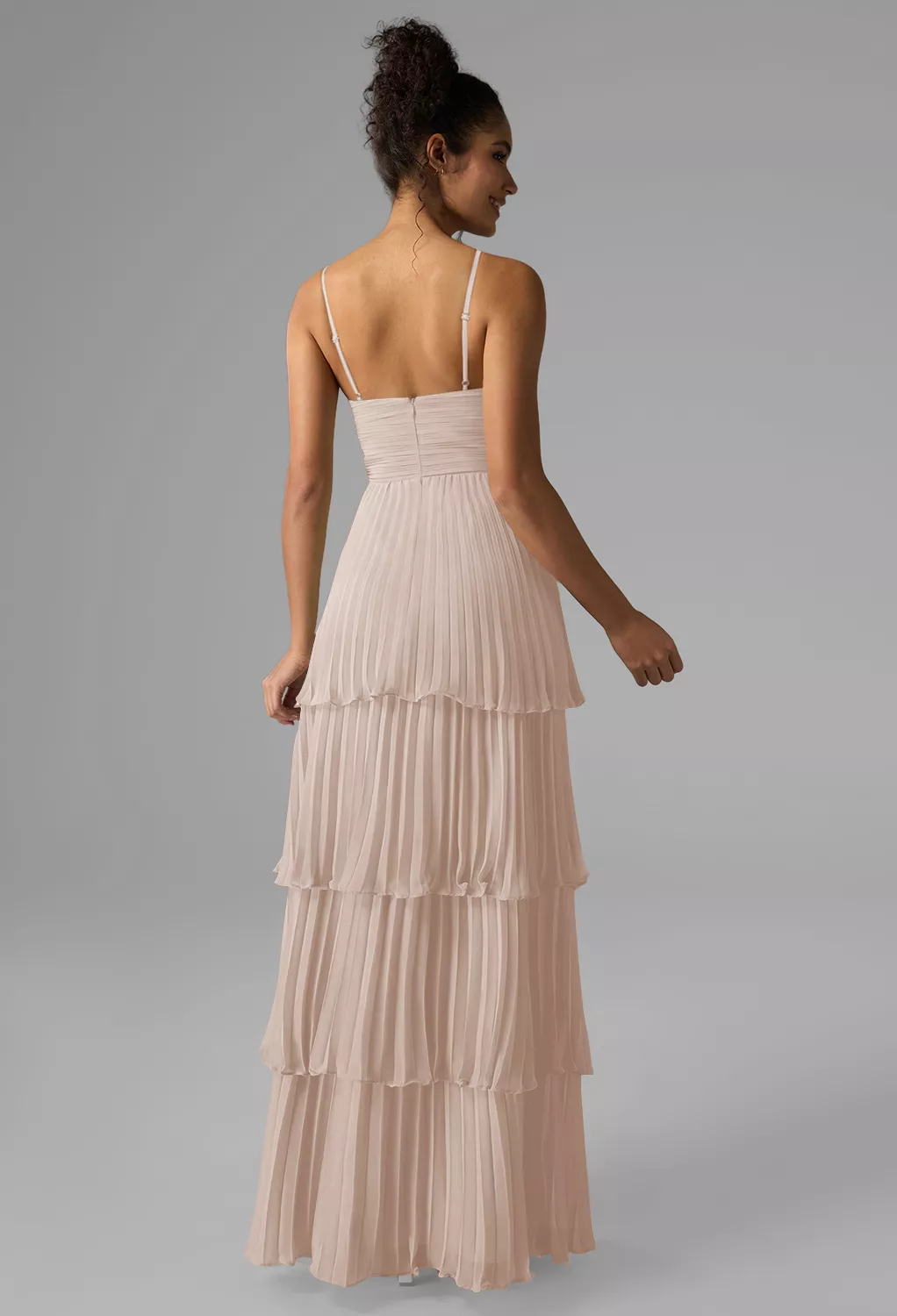 biscotti colored bridesmaid dresses Adrianna Papell 3D Floral Beaded Mermaid Gown main image 0