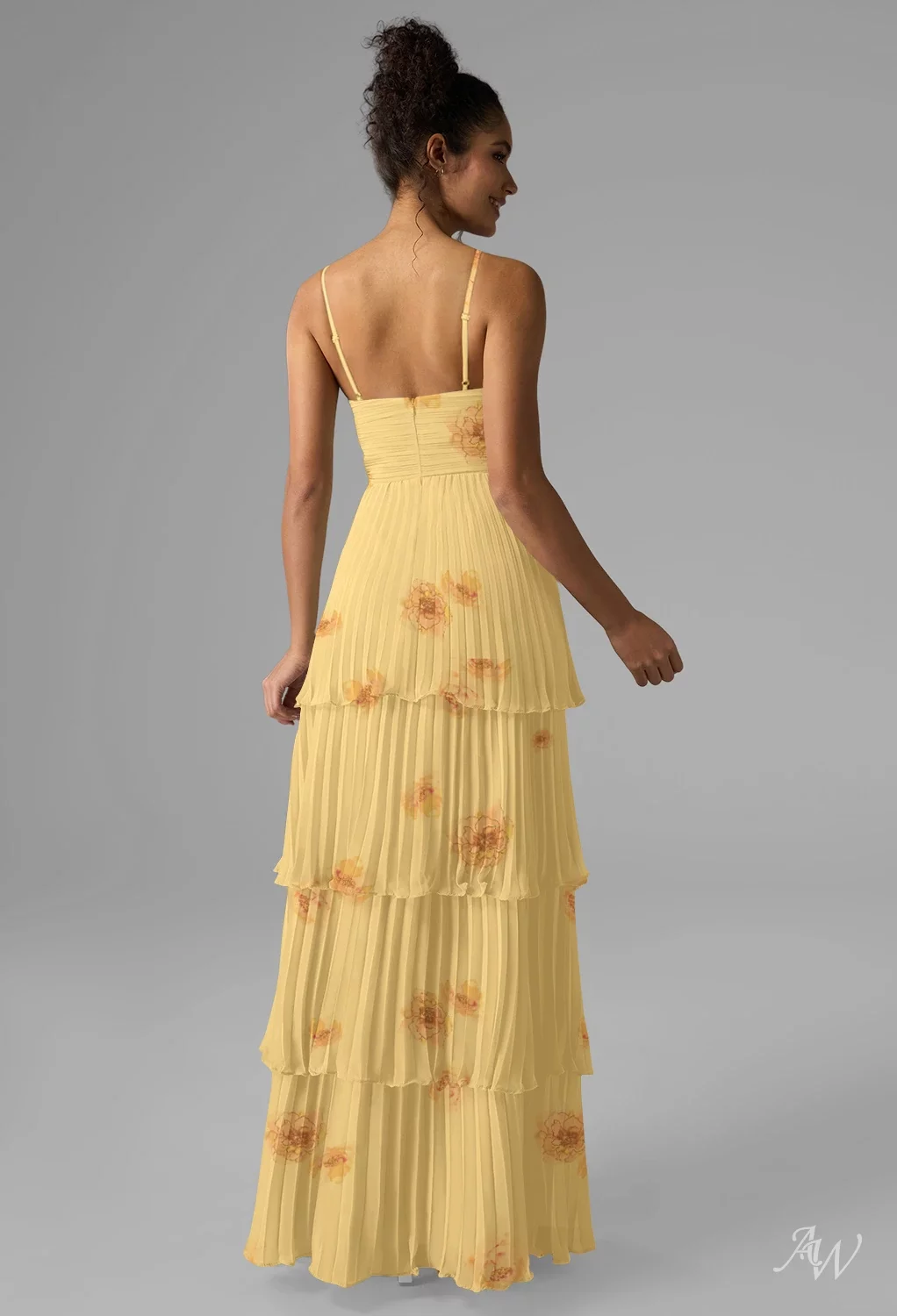 green emerald velvet dress Golden Yellow Bridesmaid Dress Chiffon High Slit Orange / 0
