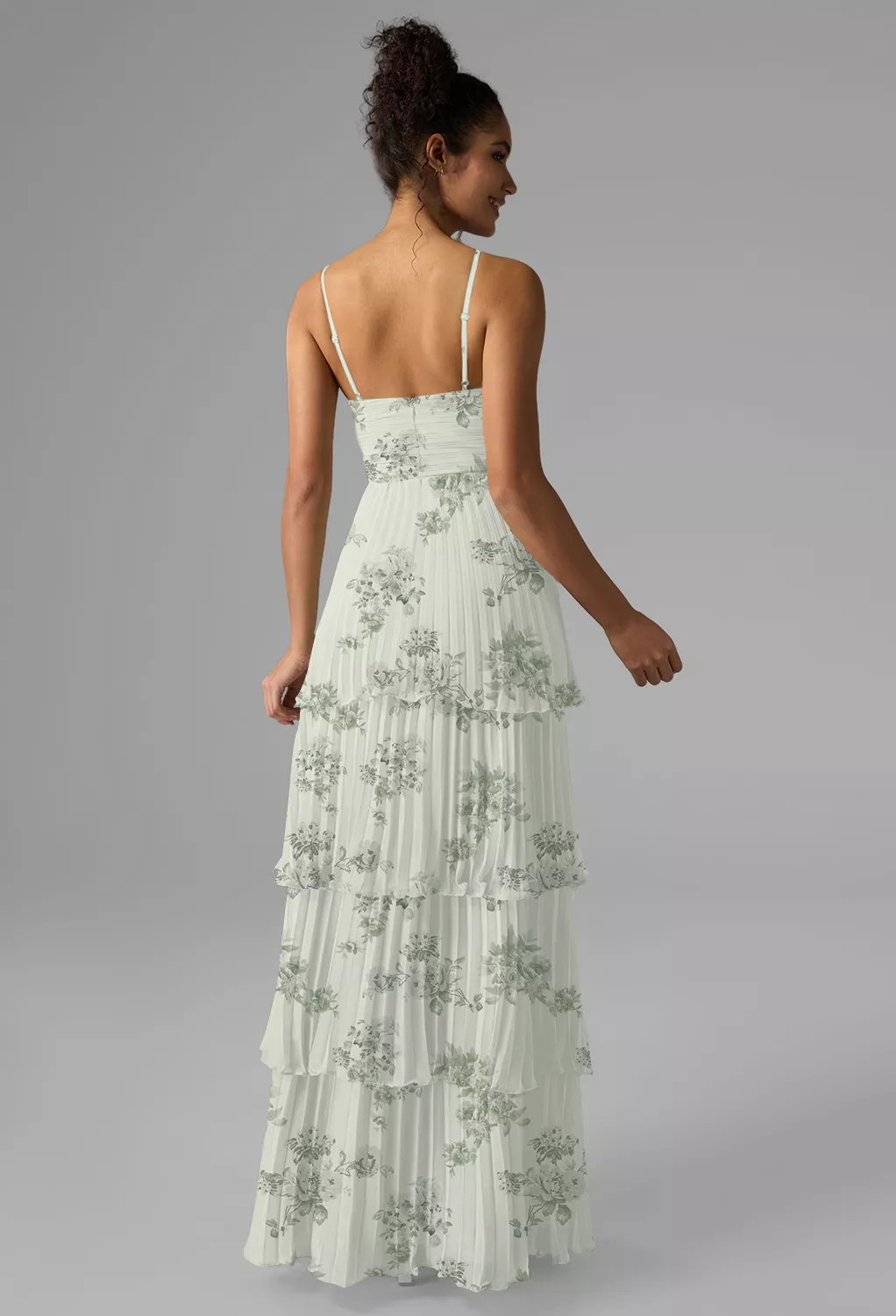 disney character with red hair and green dress Light Green Tulle Prom Dresses Spaghetti Strap Evening Dress 21818 main image 1