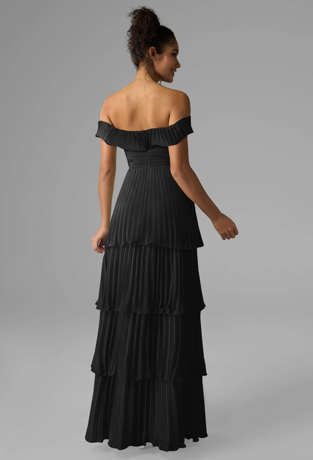 black formal dresses strapless Ever-Pretty Asymmetric Shoulder Bow Maxi Gown for Black Tie Events & Formal Weddings main image 1