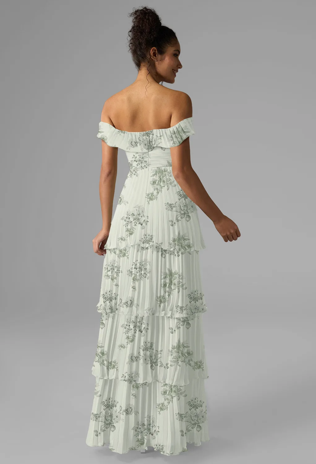 Pistachio Green Penoy, Green Floral Bridesmaid Dresses | AW.Bridal