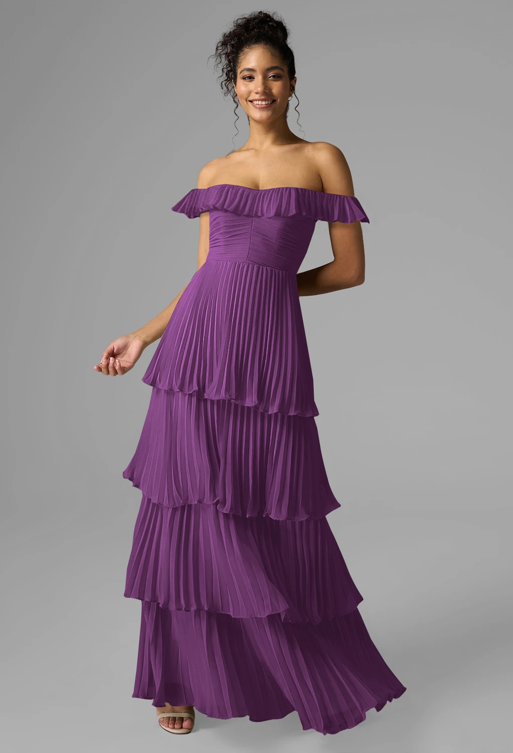Purple Black Tie Wedding Guest Dresses | AW.Bridal