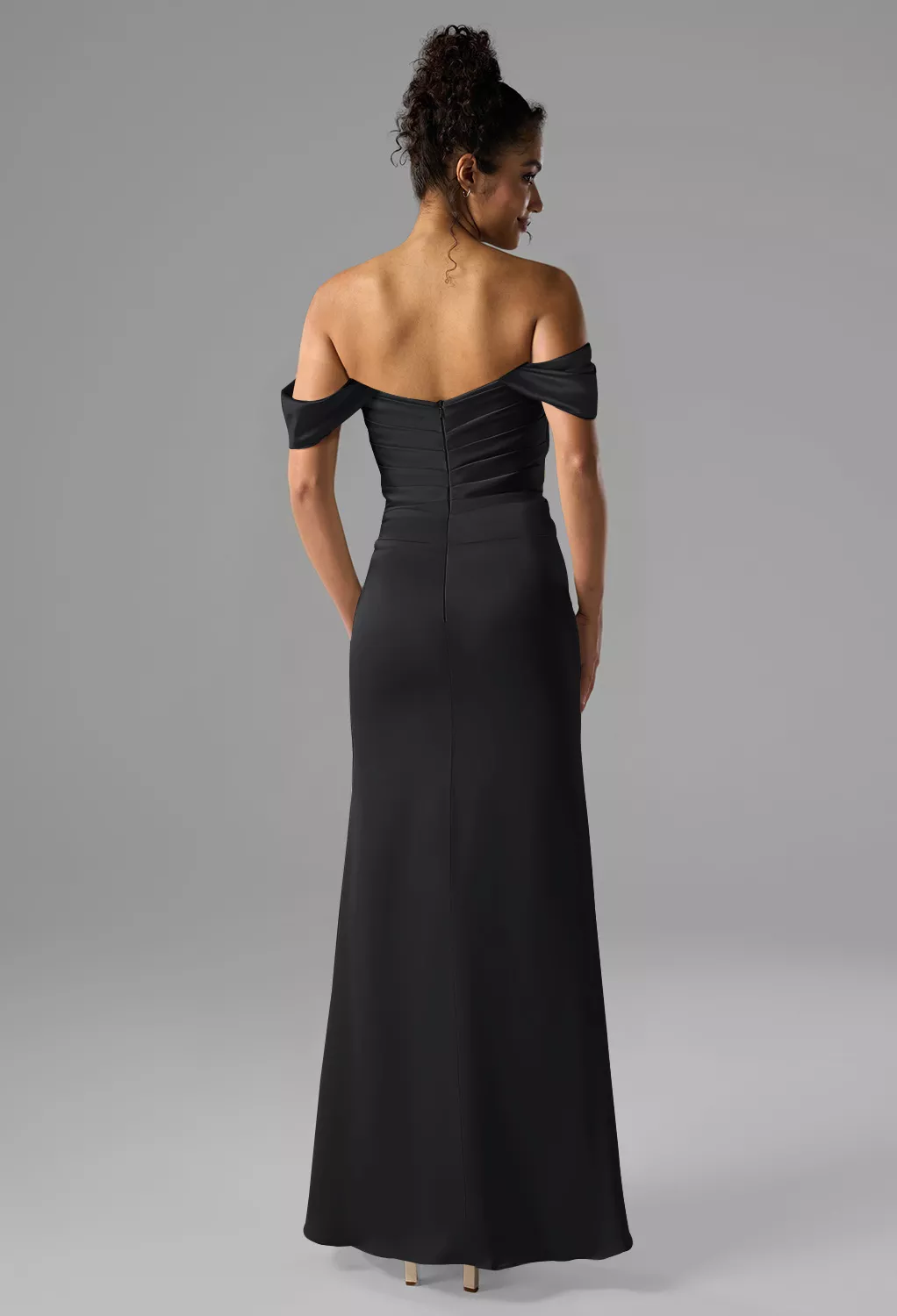 black unique bridesmaid dresses Long Black Lace Appliques Sweetheart Mermaid Bridesmaid Dresses main image 1