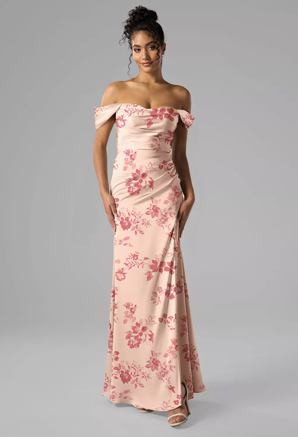 princess polly baby blue dress Pink Cherry Blossom, Pink Floral Bridesmaid Dresses