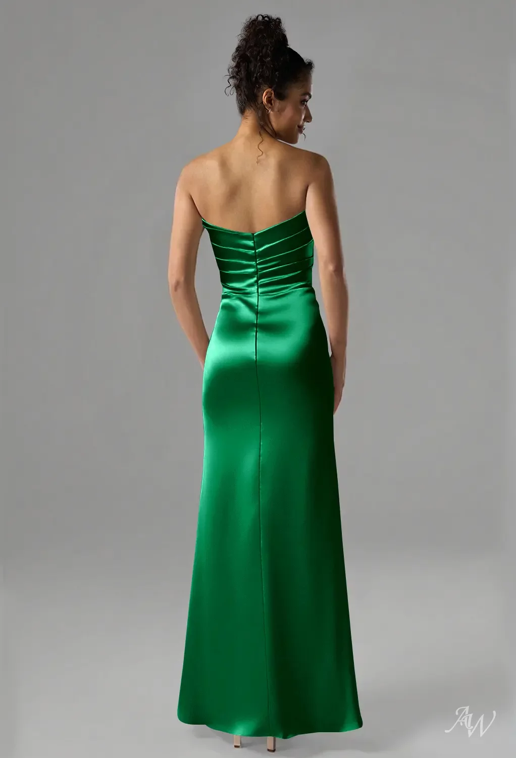 green terry dress AW.Bridal Bridesmaid Dresses Crystal Satin Mermaid Sweetheart Neckline Floor Length Sleeveless Strapless Ruching Split Jolly Size 18 Toddler christmas dress