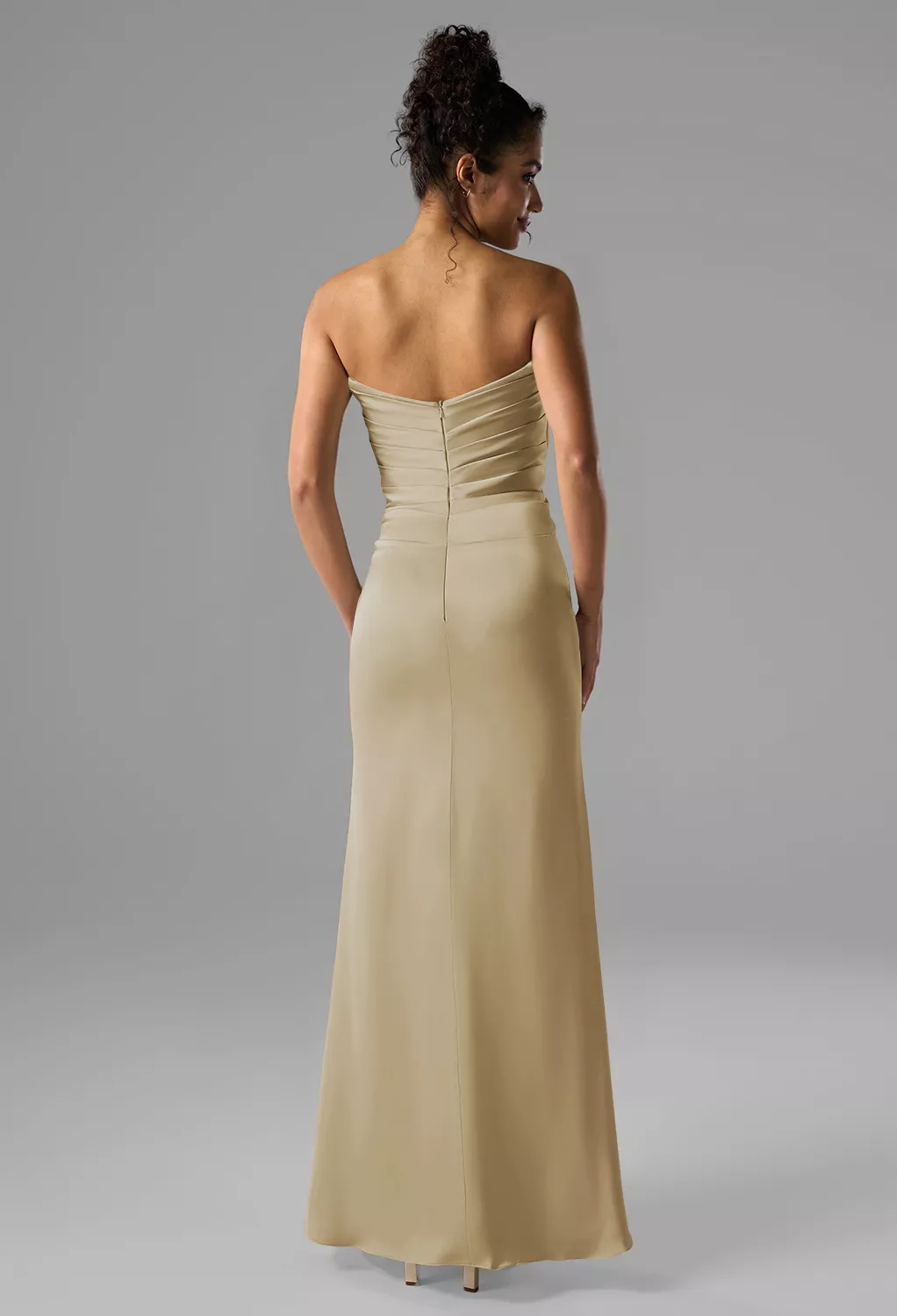 slim fit dress slacks Gold Sequin Mismatched Cap Sleeve Cheap Long Bridesmaid Dresses, WG01 –  DaintyBridal main image 1