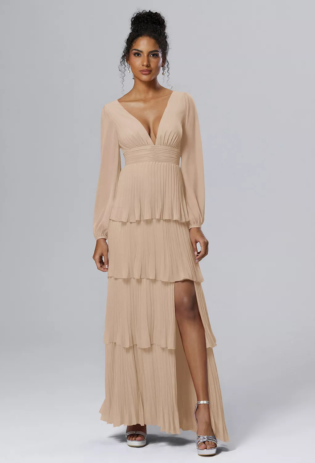 Champagne Fall Wedding Guest Dresses
