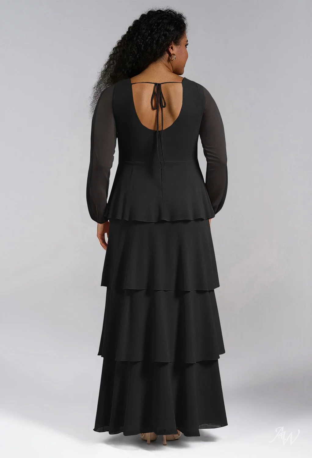 black plus-size bridesmaid dresses with sleeves AW.Bridal A-line Sweetheart Neckline Floor Length Long Pleat Ruffles Tiered Long Dress Size 4 Alyce Paris Prom Dress Mercedes Paradise Split Side Color:Slate Grey