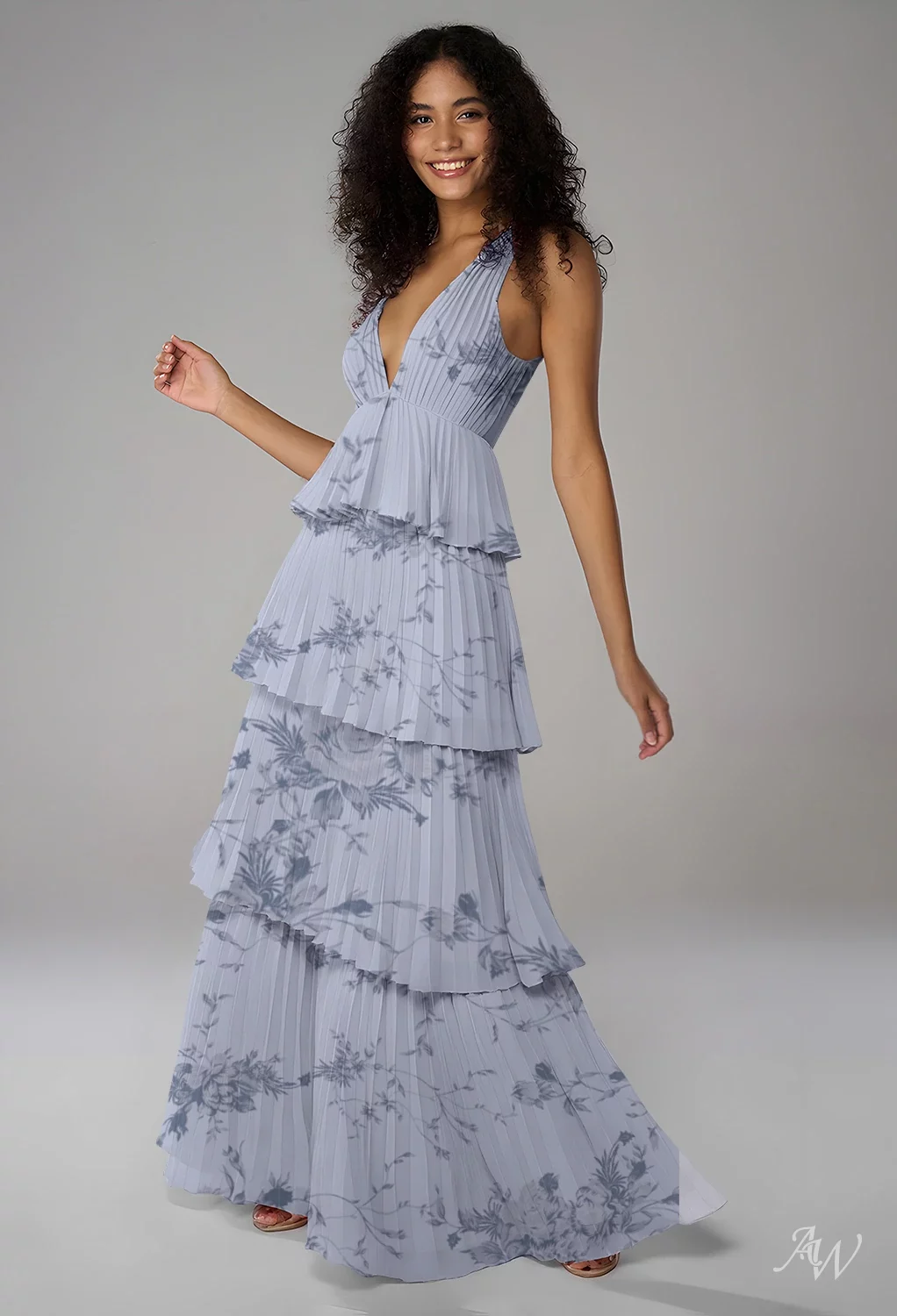 AW Asma Antique Azure Rose Bridesmaid Dresses | AW.Bridal