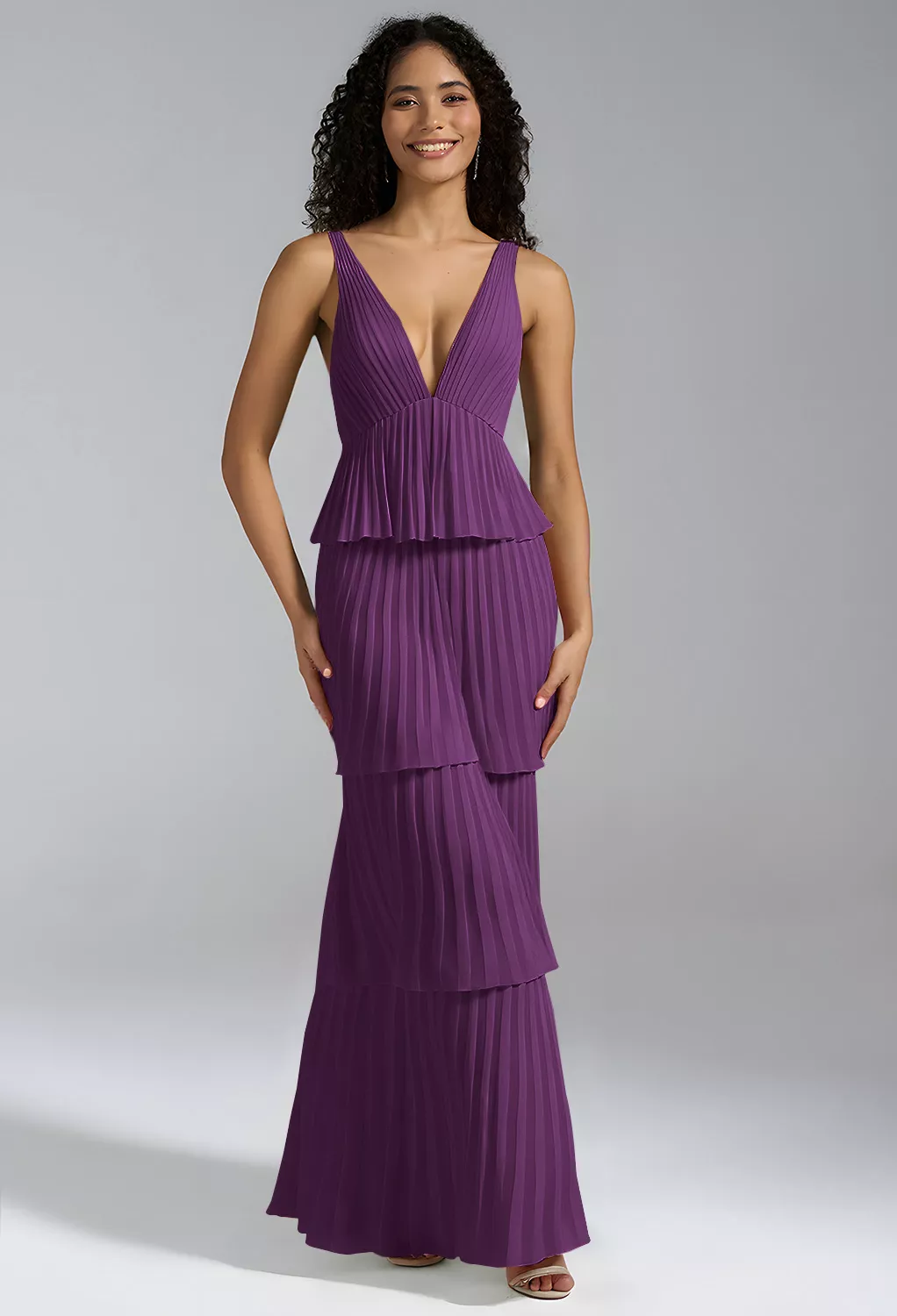 chinese dress ladies Beautiful Off the Shoulder Long Purple Bridesmaid Dress, A-line Evenin –  Cutedressy