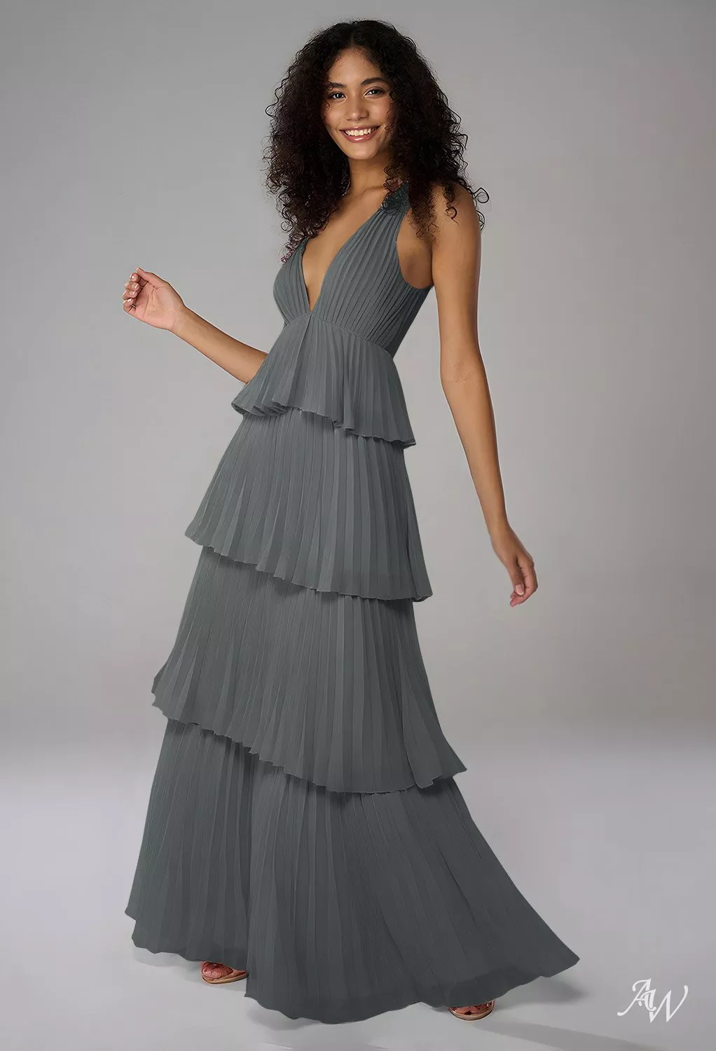 black bridesmaid dresses with purple sash LaDivine CD0201 Prom Dress - Black