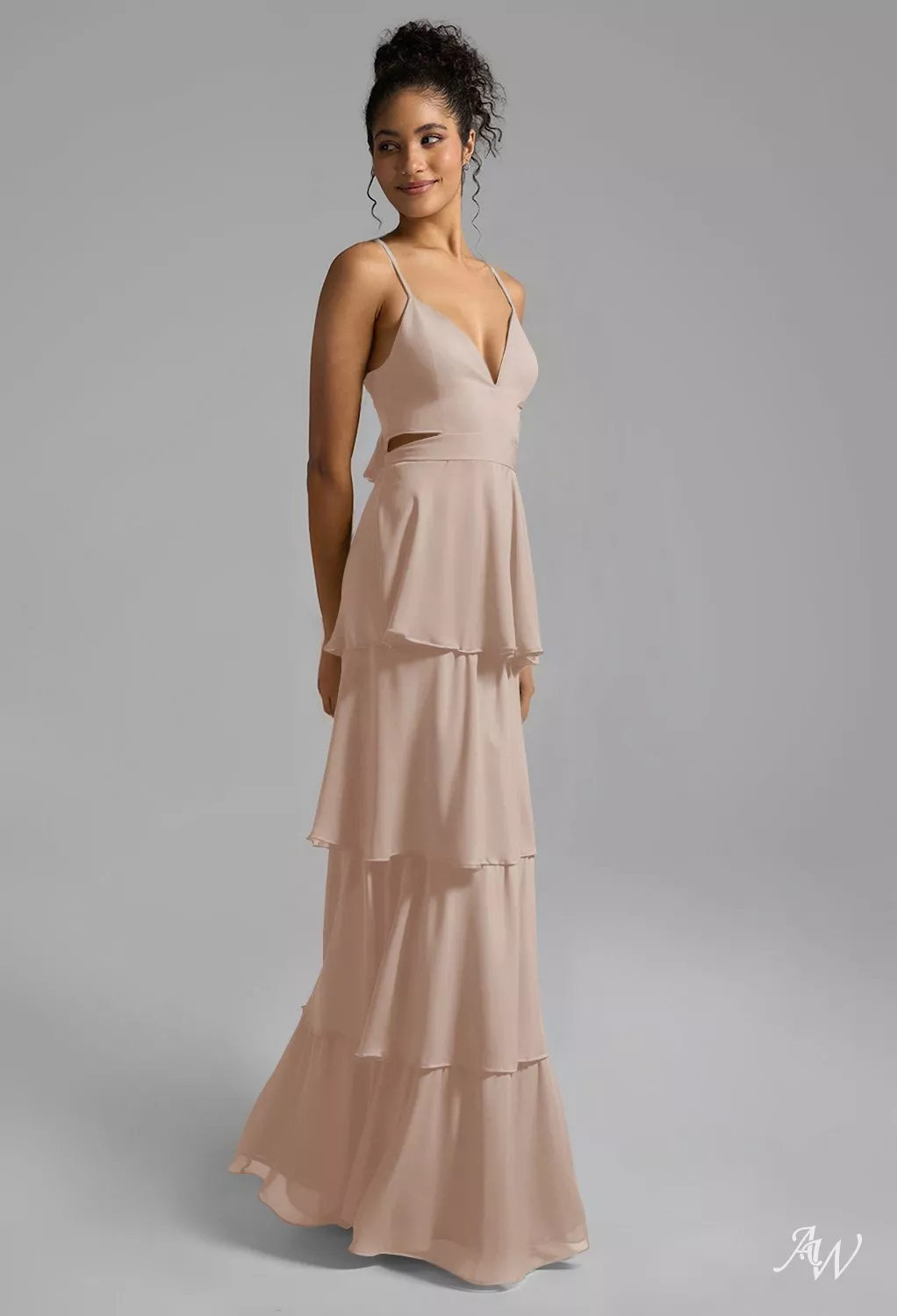 biscotti color bridesmaid dresses AW Pippa David's bridal