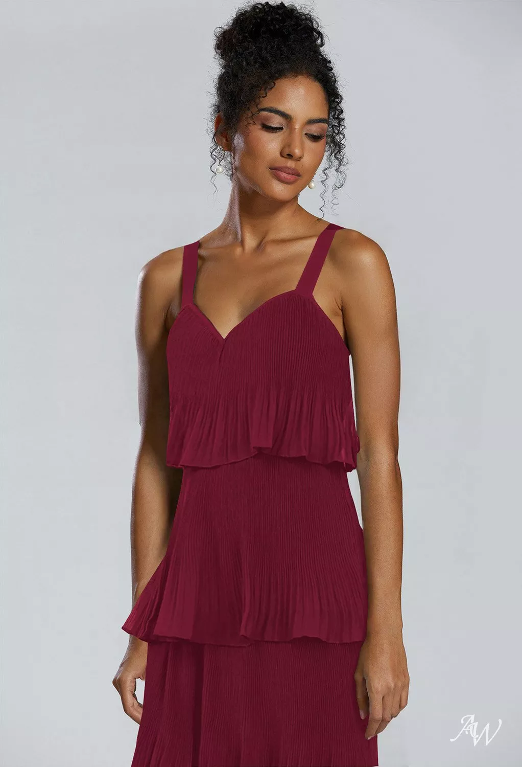francescas burgundy dress AW Francesca Bridesmaid Dresses Lace Boho Mermaid Backless sun dresses 100% Polyester Size:Xs/s