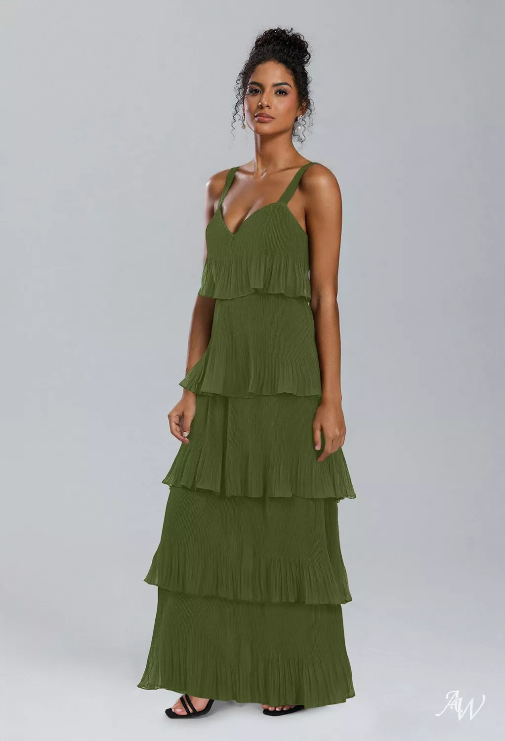 green emerald velvet dress Francesca Short Modern Bridesmaid Dress