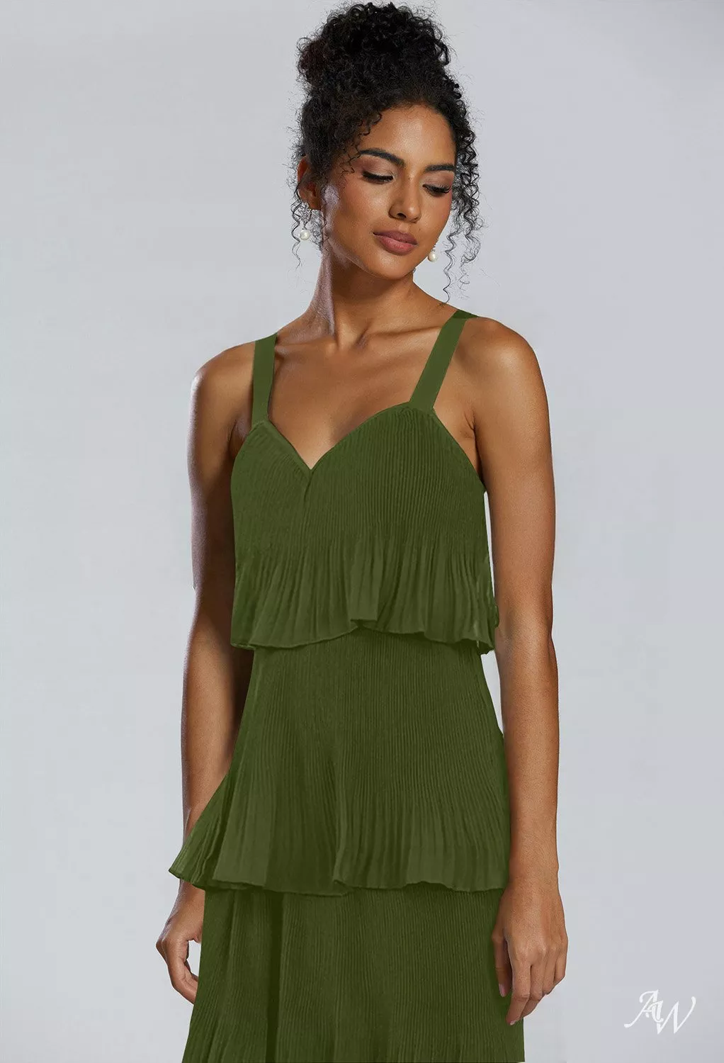 green emerald velvet dress Multi Tropical Print Linen Midi Dress - All Dresses main image 0