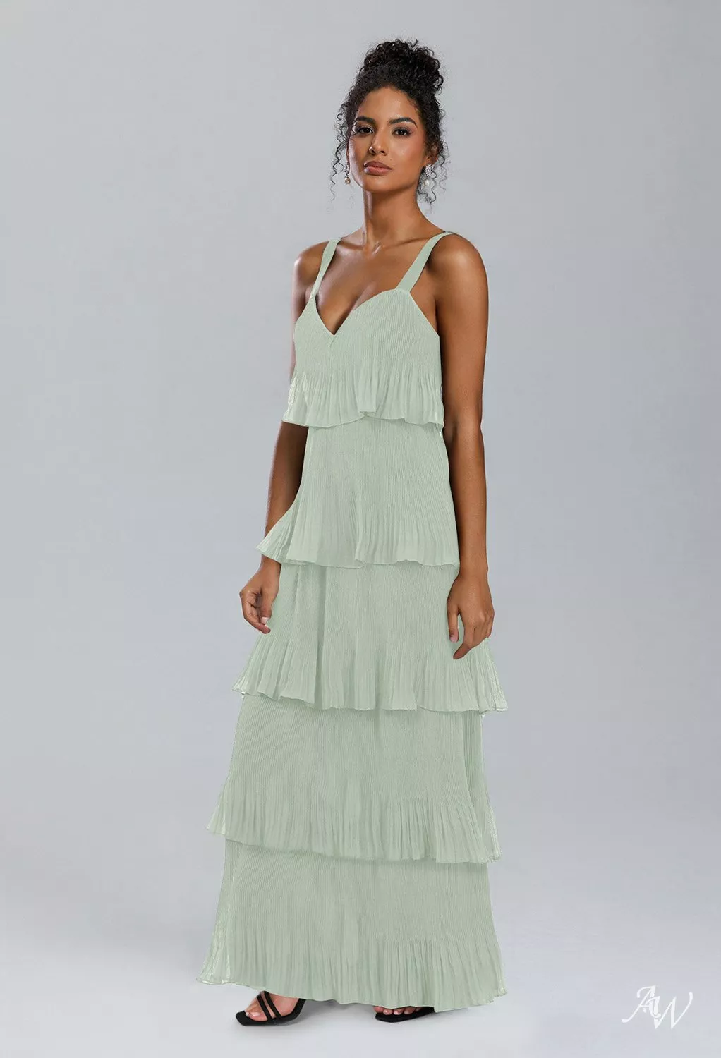 sage green shift dress ZAPAKA Women Sage Green Bridesmaid Dress with Slit Halter Satin Sheath Ruched Long Wedding Guest Dress, Sage Green / US16