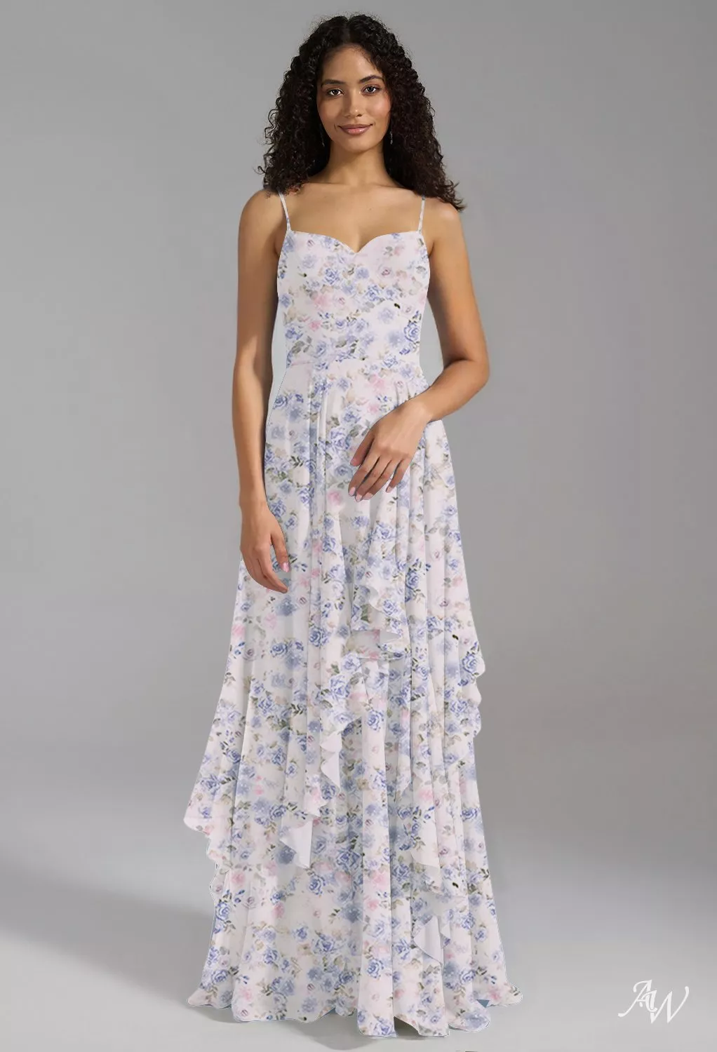 princess polly baby blue dress Purple Floral Bridesmaid Dresses main image 1