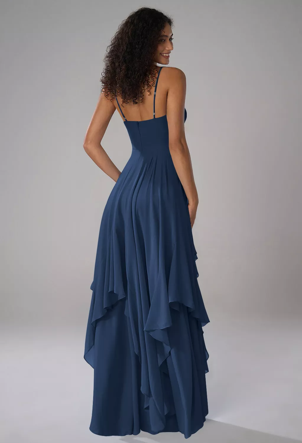 navy blue bridal dresses Jenny Yoo Dress Carrie in Drop Waist Navy Blue Mother of the