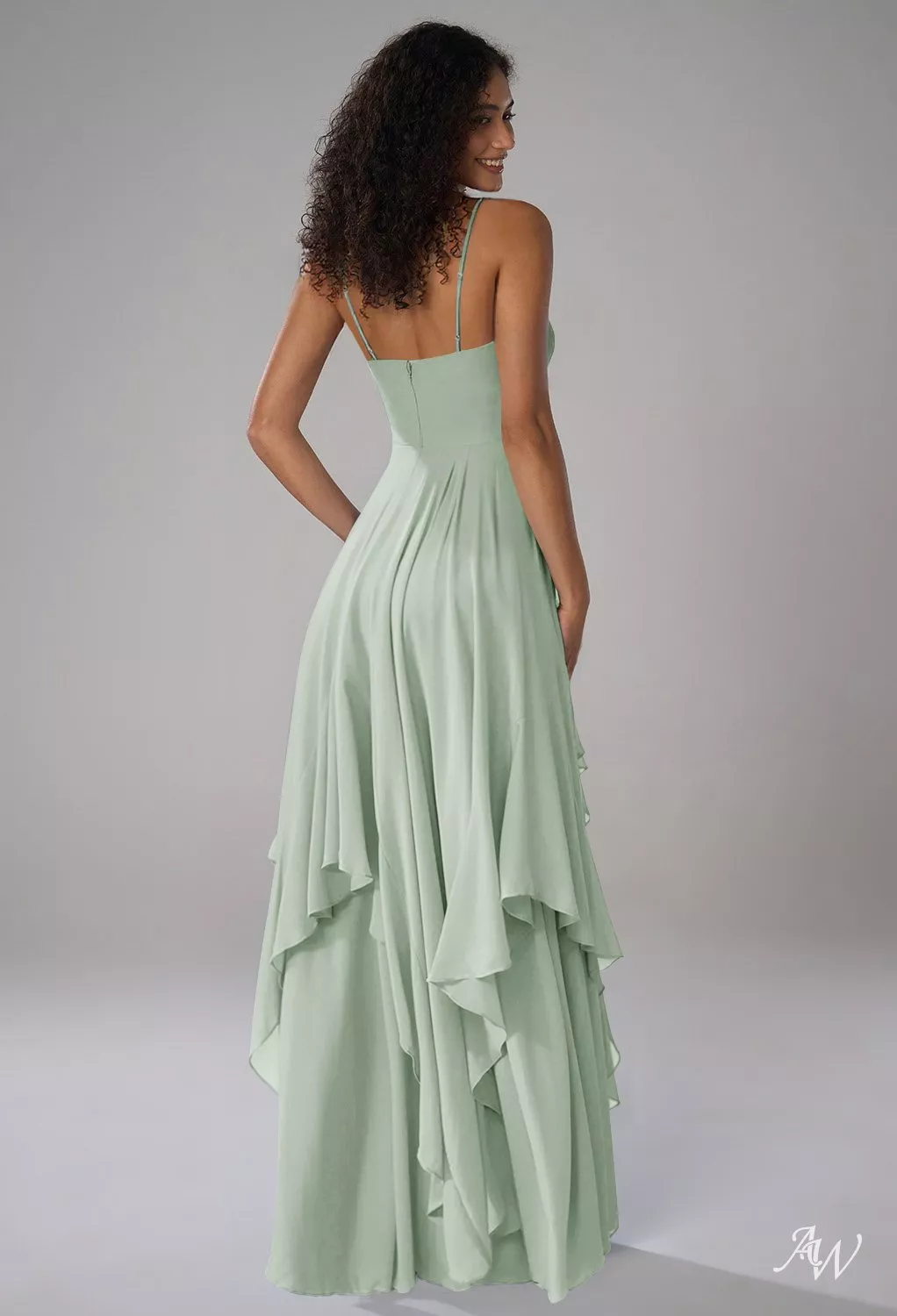 long white formal dresses with sleeves White Fitted Long Sleeve Gown main image 1