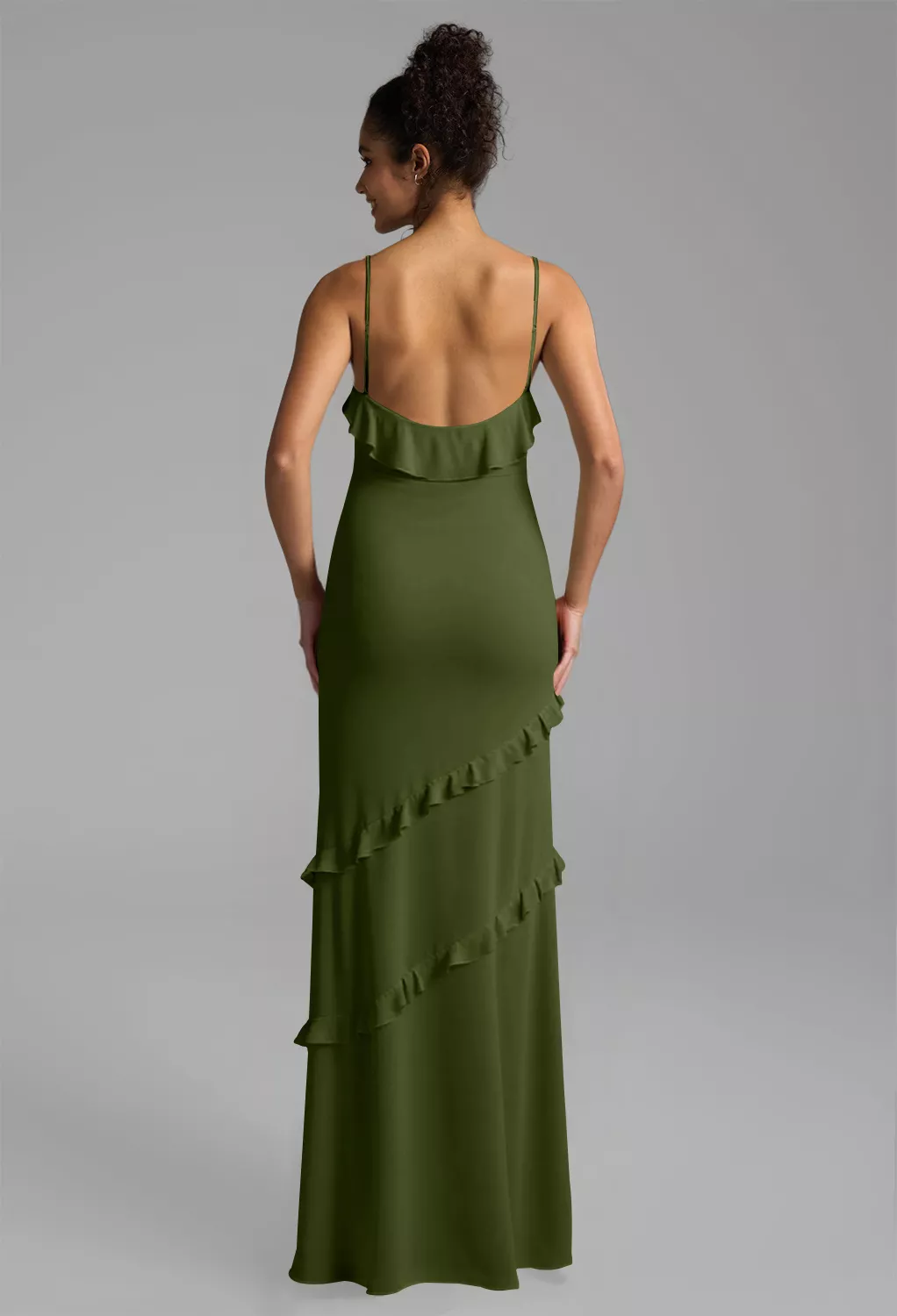 Green Olive Wedding Guest Dresses