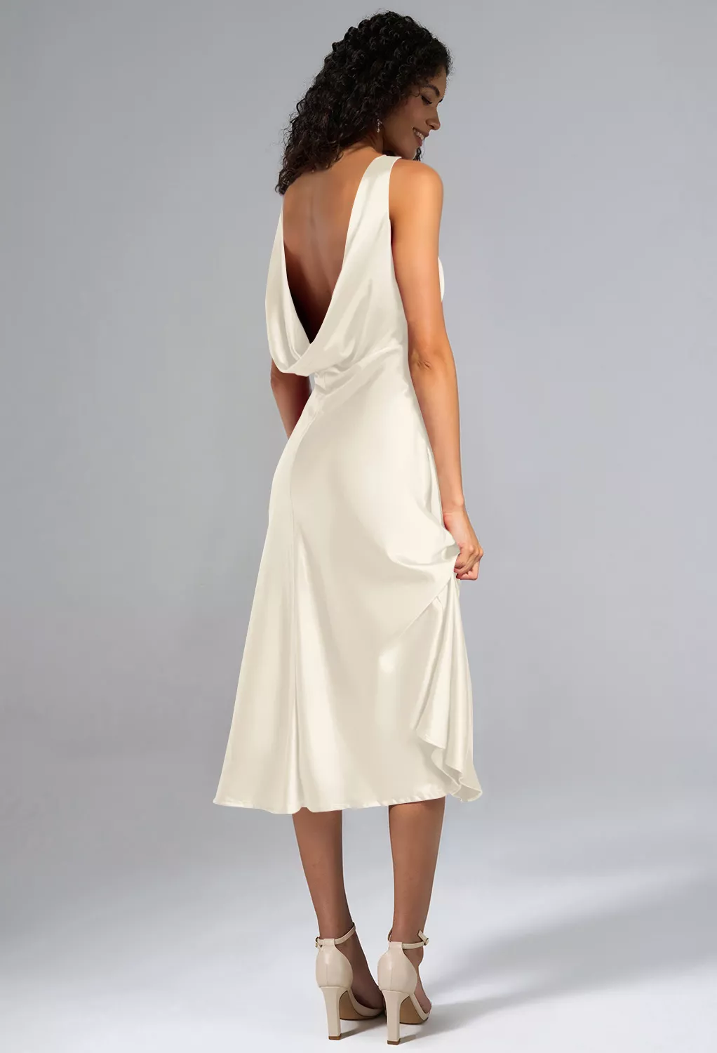 ivory spring dresses Chic / Beautiful Ivory Spring Beach Maxi Dresses 2019 Printing Halter Backless Sleeveless Split Front Ankle Length Womens Clothing
