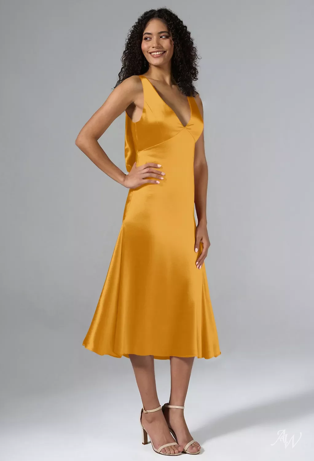 mango yellow silk dress Mango halterneck satin midi dress in yellow