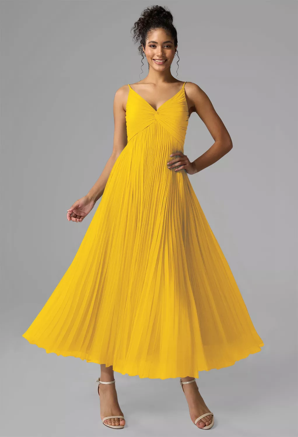 green emerald velvet dress Yellow Chiffon Long Prom Dress, A-Line Off The Shoulder Evening Dress US 4 / Custom Color main image 1