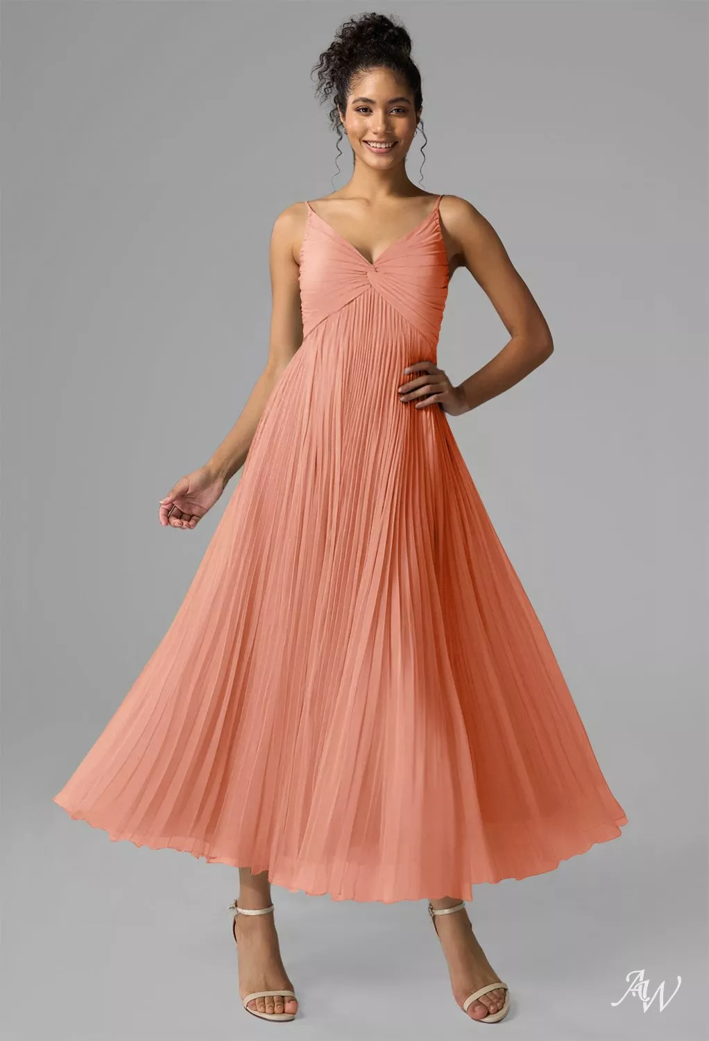 strapless open back dress Arabic Peach-Pink 3D Flowers Long Sleeves Evening Dresses SS295 main image 0