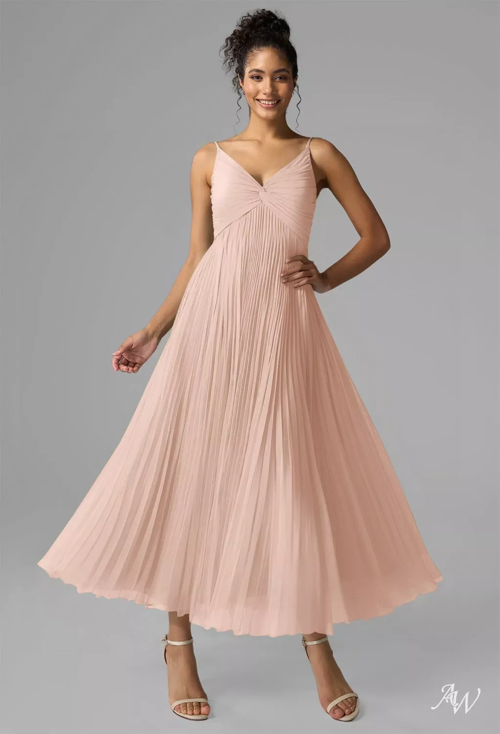 pink formal dress for wedding guest Long Chiffon Sweetheart Neckline Corset Formal Prom Dress main image 0