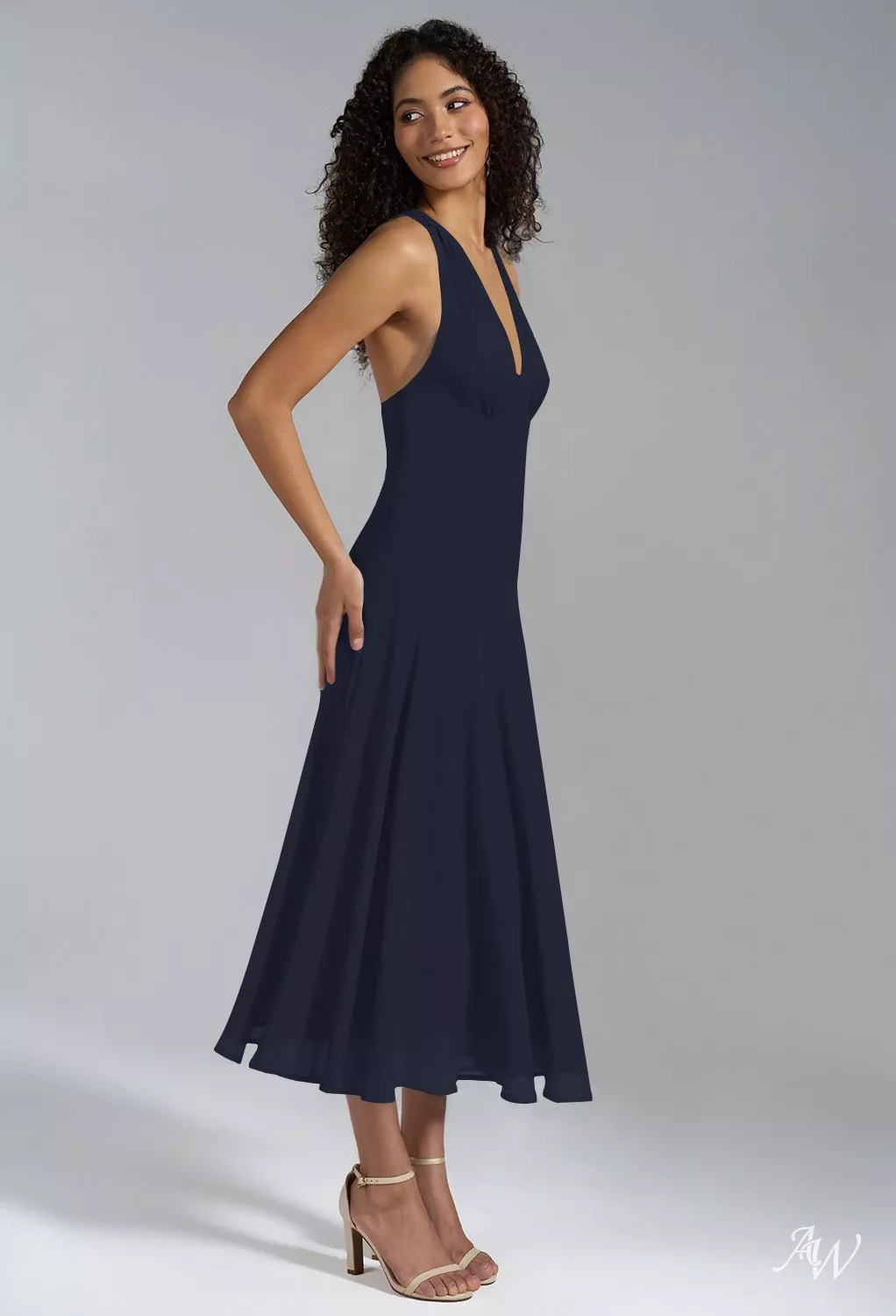 AW Lexie Dark Navy Wedding Guest Dresses | AW.Bridal