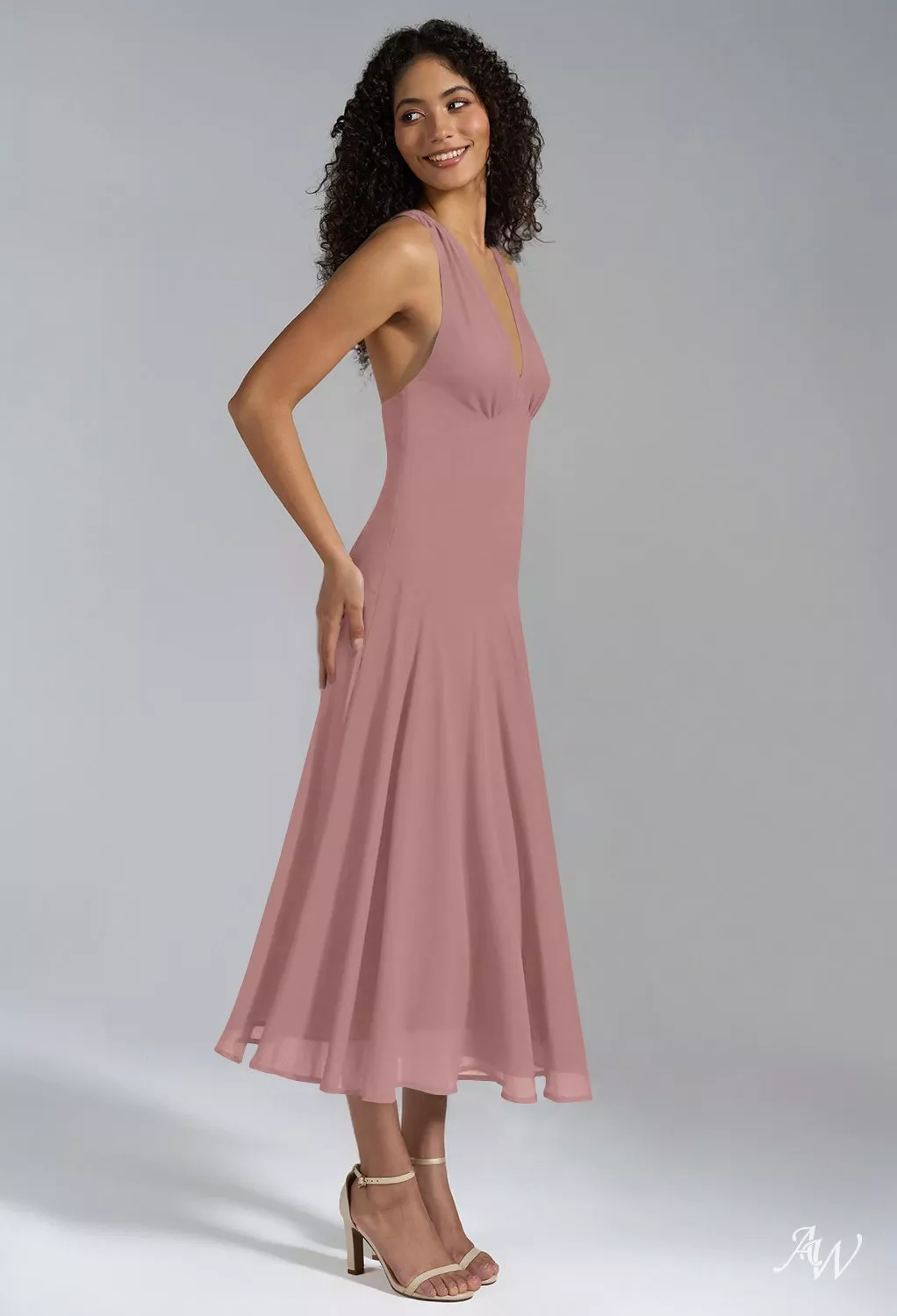 AW Lexie Dusty Rose Wedding Guest Dresses | AW.Bridal