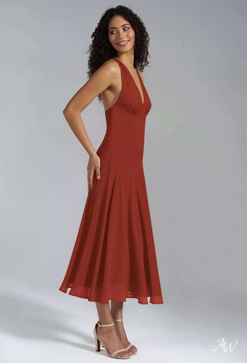 AW Lexie Rust Wedding Guest Dresses | AW.Bridal