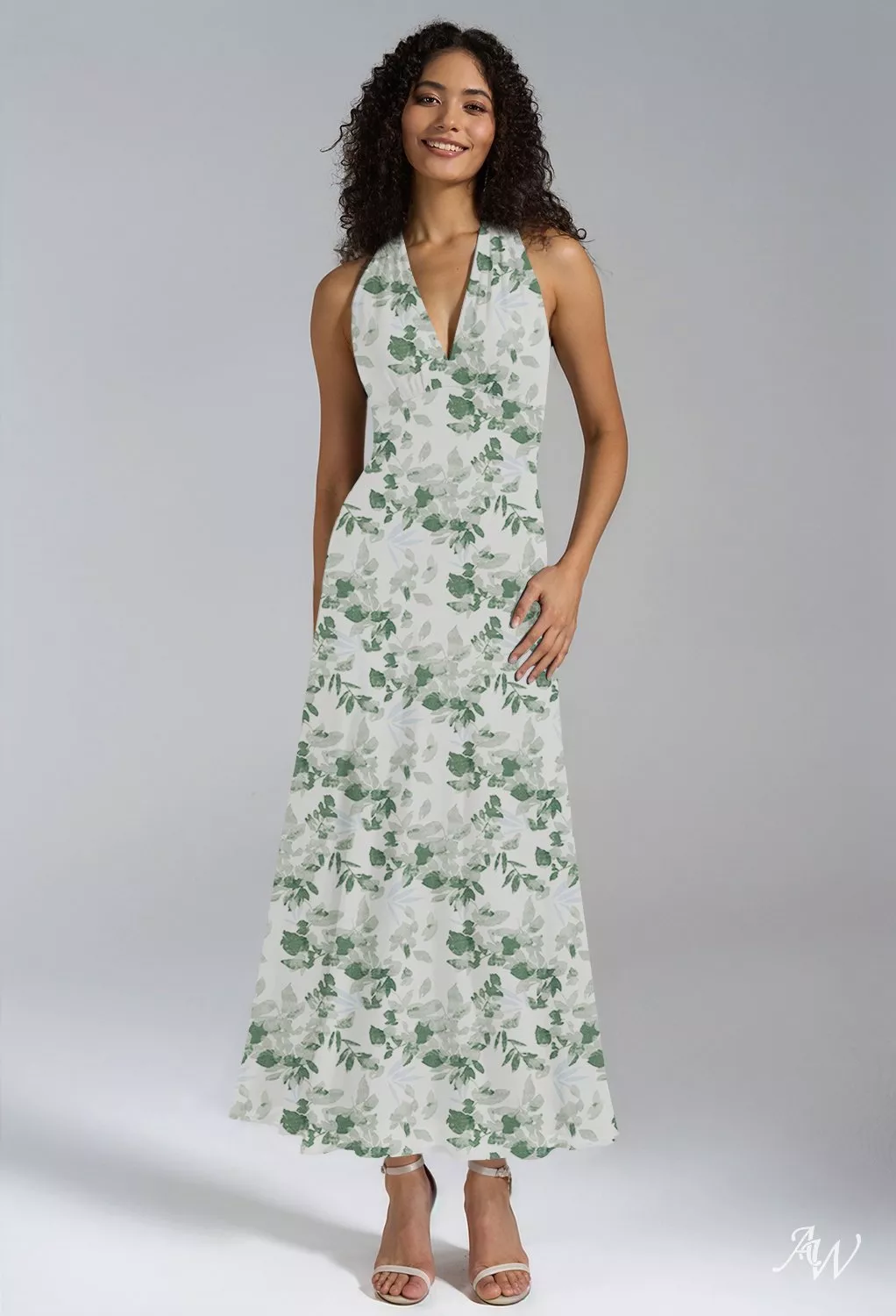 green emerald velvet dress Zapakasa Women Sage Green Velvet V-Neck Long Wedding Guest Dress with Slit  A-Line Burnout Bridesmaid Dress with Sleeves main image 0