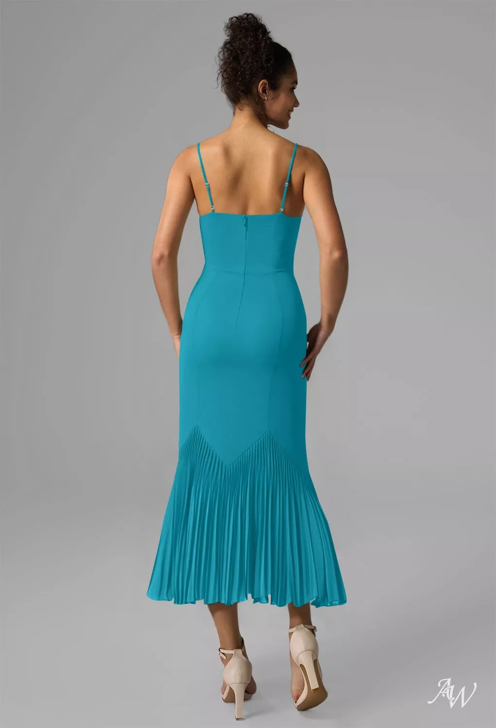 turquoise strapless bridesmaid dresses Turquoise Bridesmaid Dresses-Inexpensive Poly USA 9252 Simple Evening main image 1