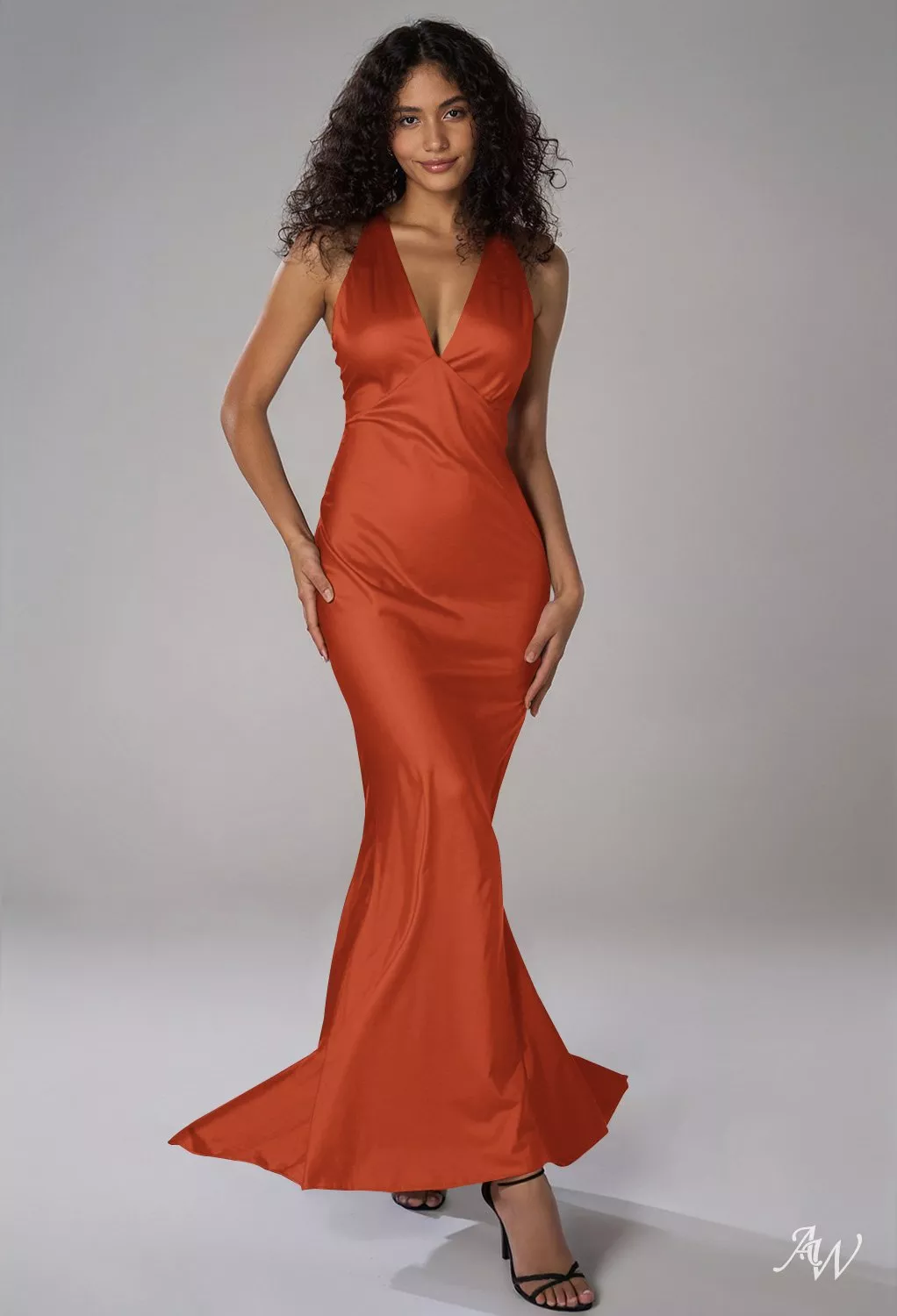 tangerine satin dress Coda Mini Dress in Satin Tangerine